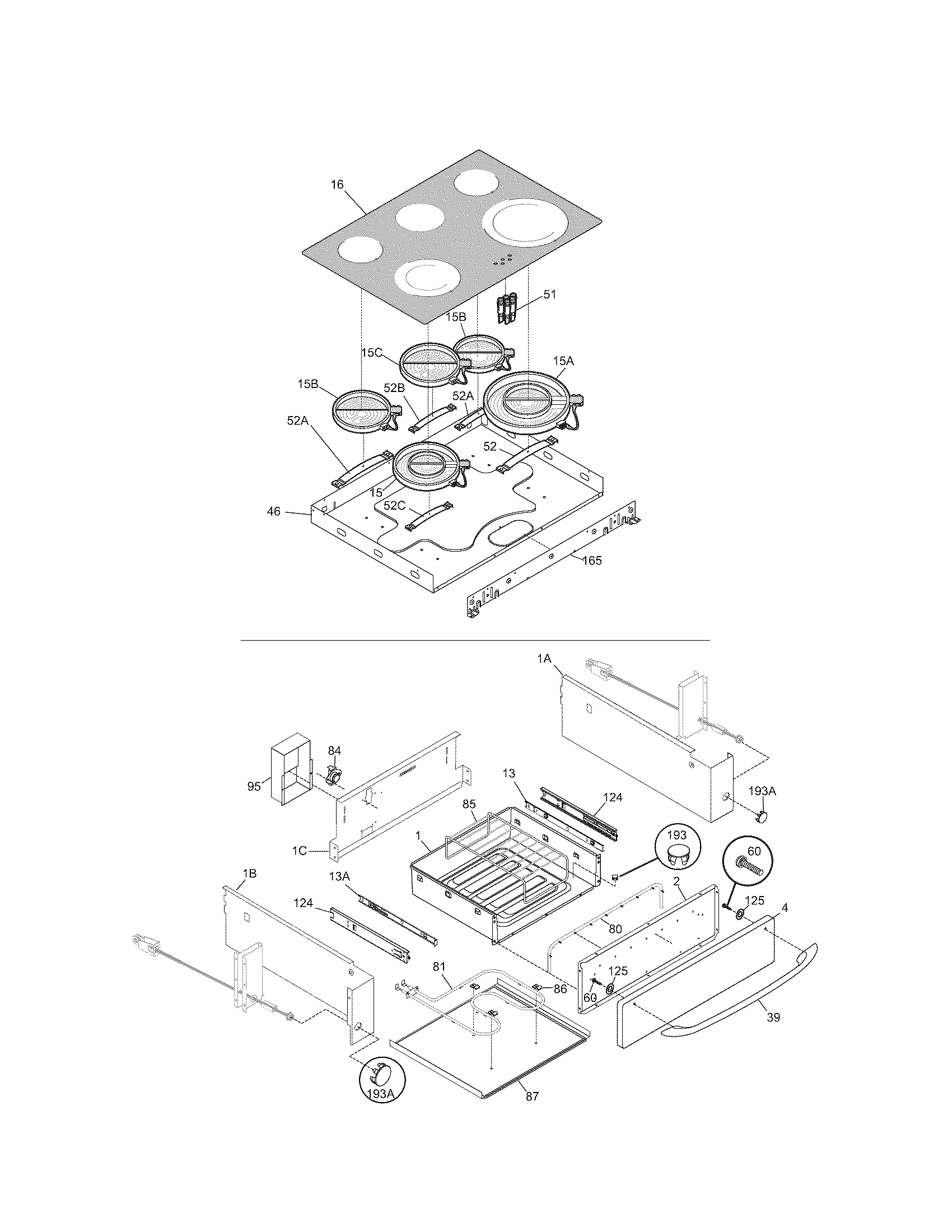 Kenmore Elite 79046372401 top/drawer diagram