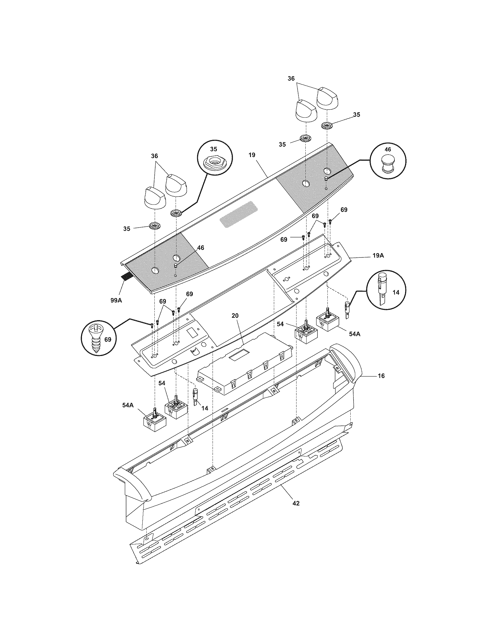 Kenmore Elite 79046373403 backguard diagram