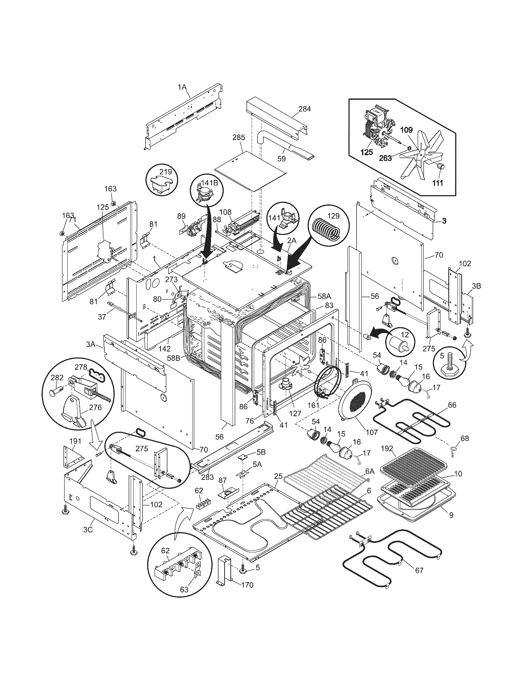 Kenmore Elite 79046373403 body diagram