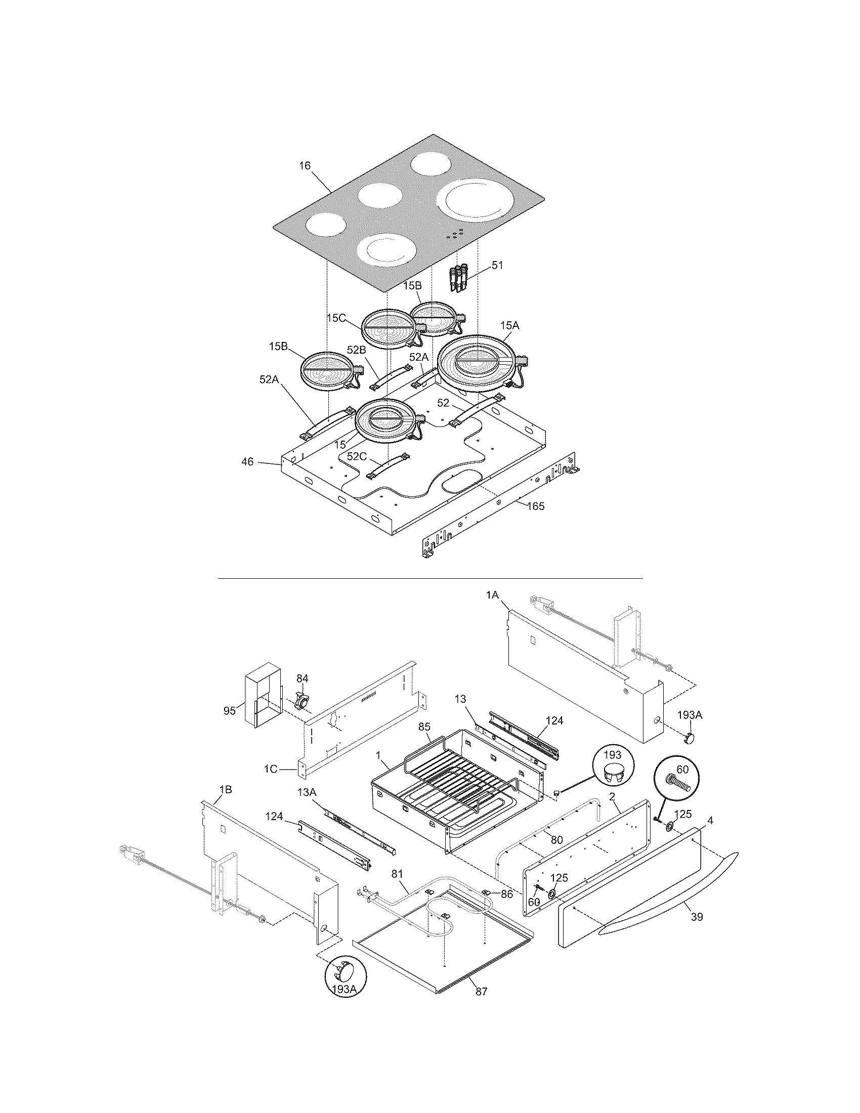 Kenmore Elite 79046373403 top/drawer diagram