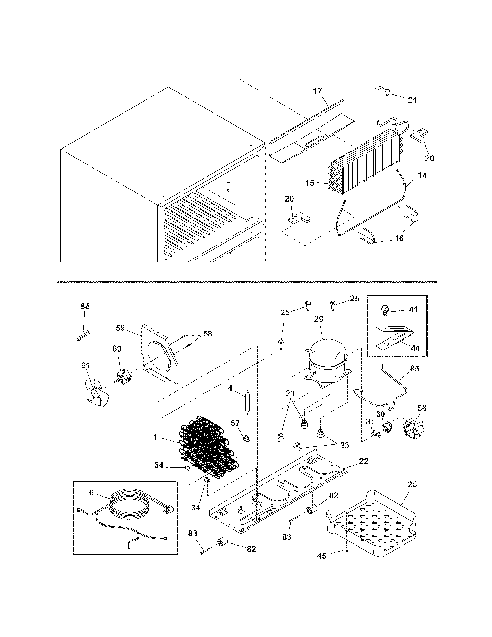 Kenmore 25364194409 system diagram