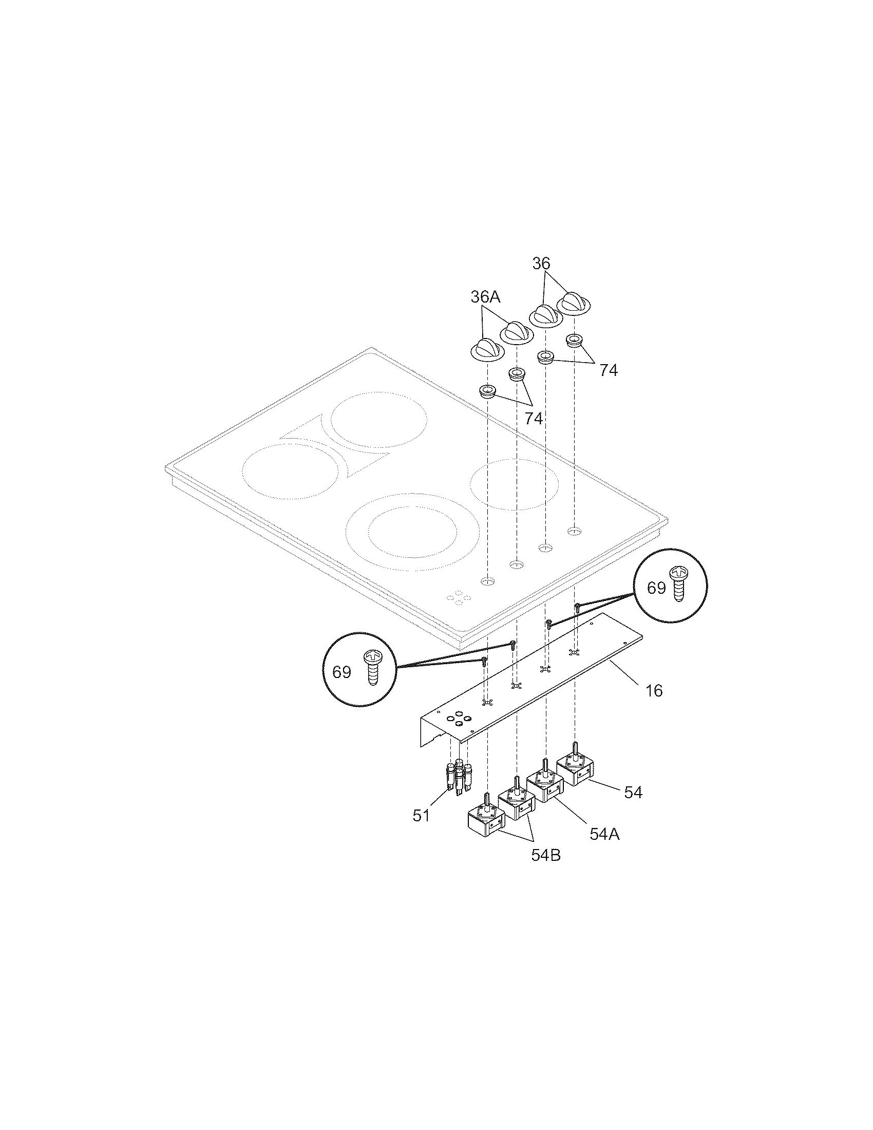 Frigidaire GLEC30S8CQC controls diagram