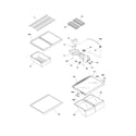 Frigidaire FRT18HS6DB7 shelves diagram