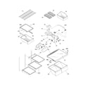 Frigidaire GLRT217TDKA shelves diagram