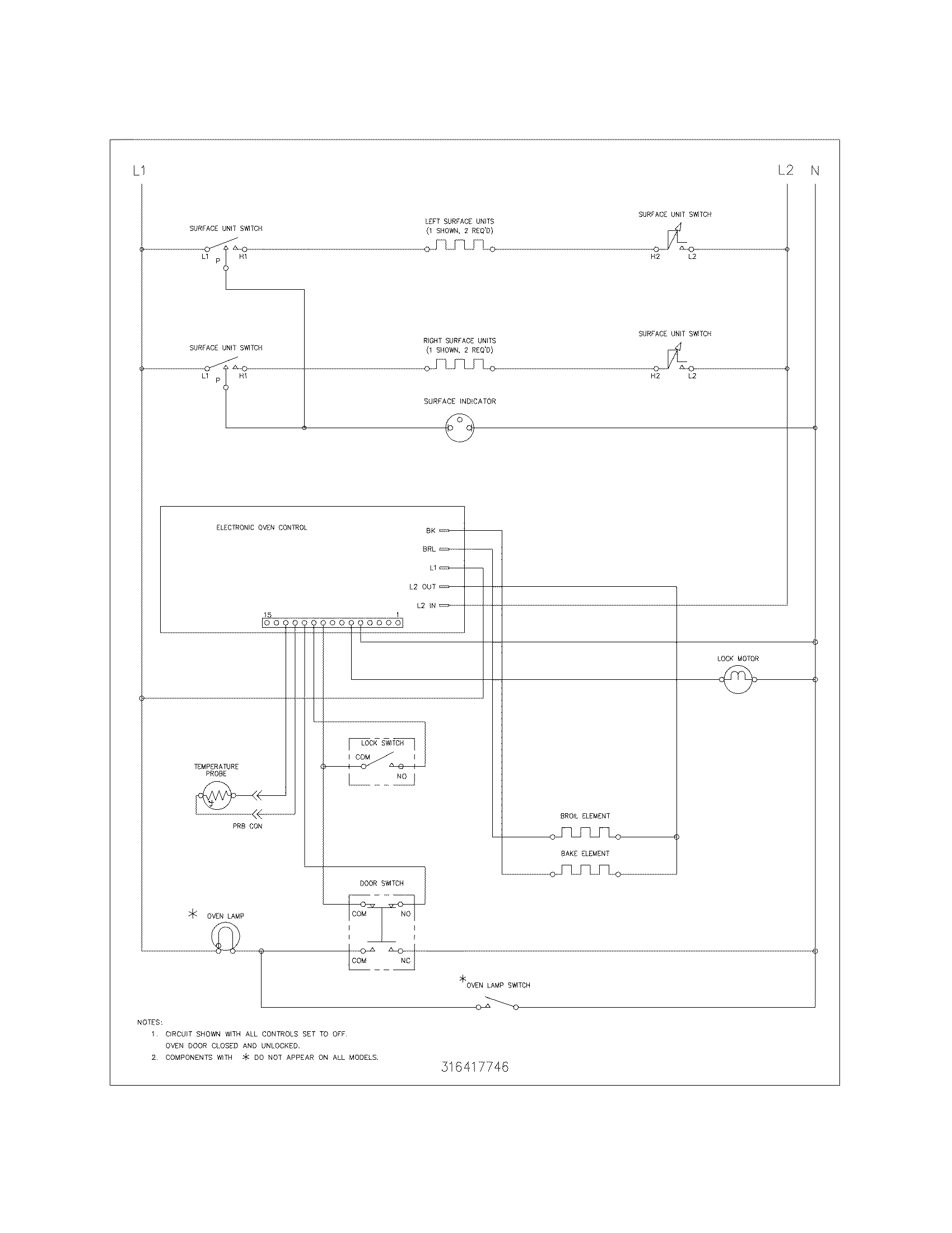 Tappan TEF351DWB wiring schematic diagram