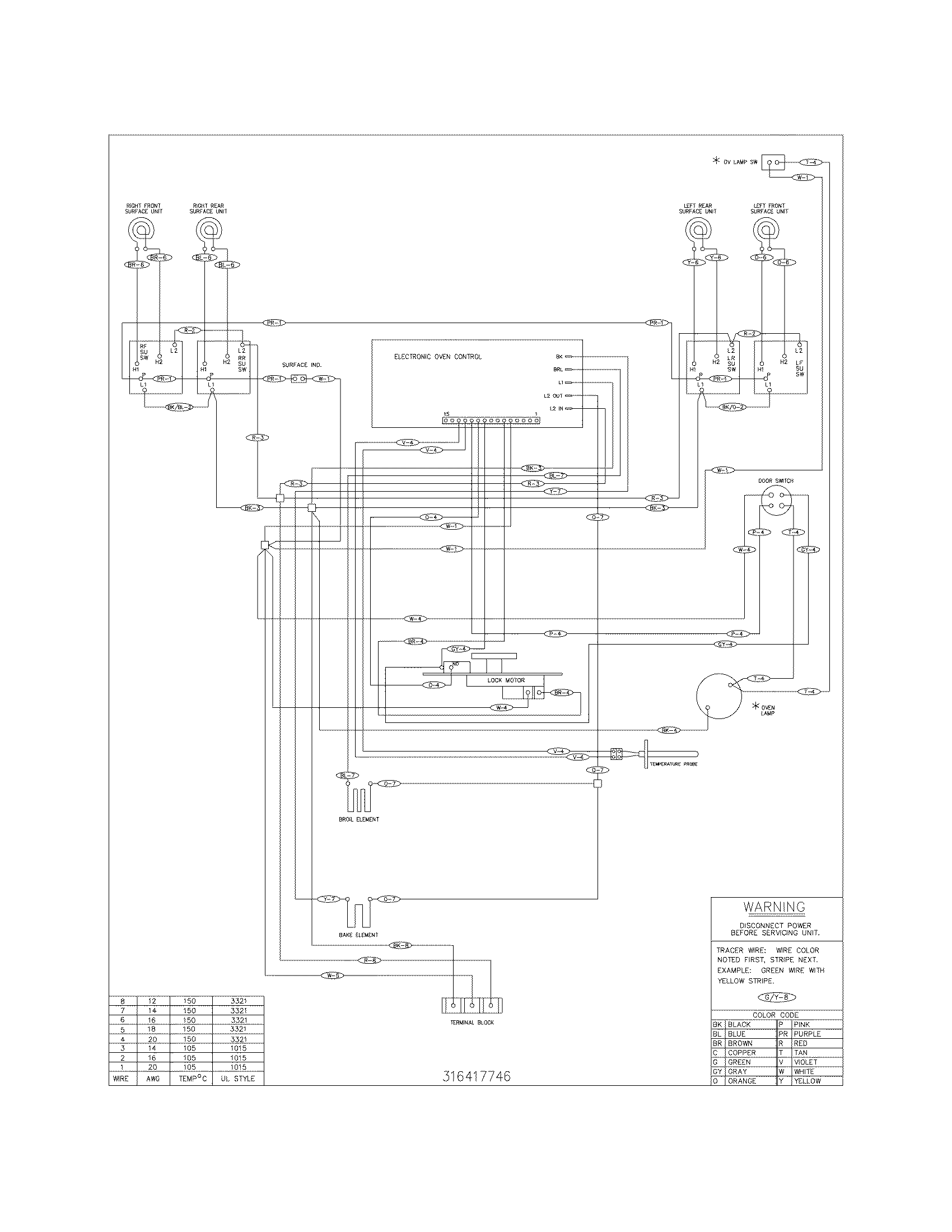 Tappan TEF351DWB wiring diagram diagram