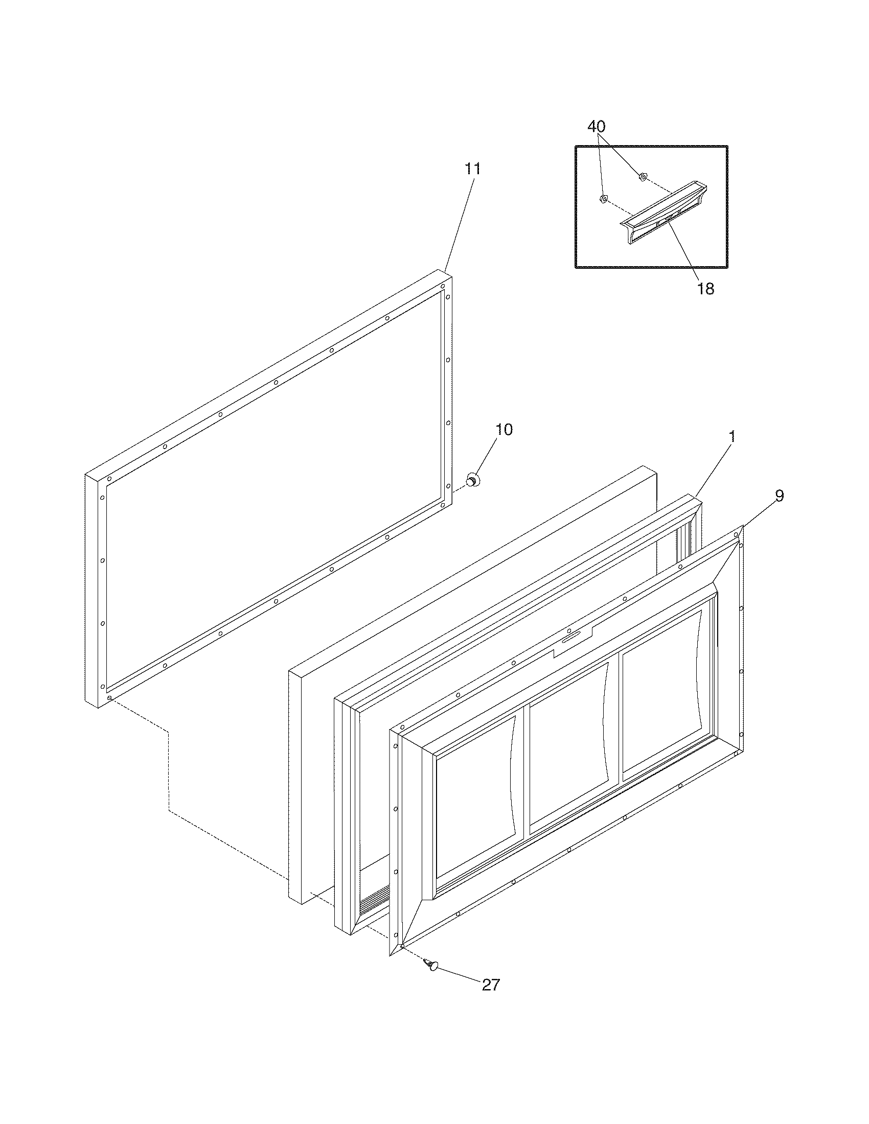 White-Westinghouse WFC07M2AW6 door diagram