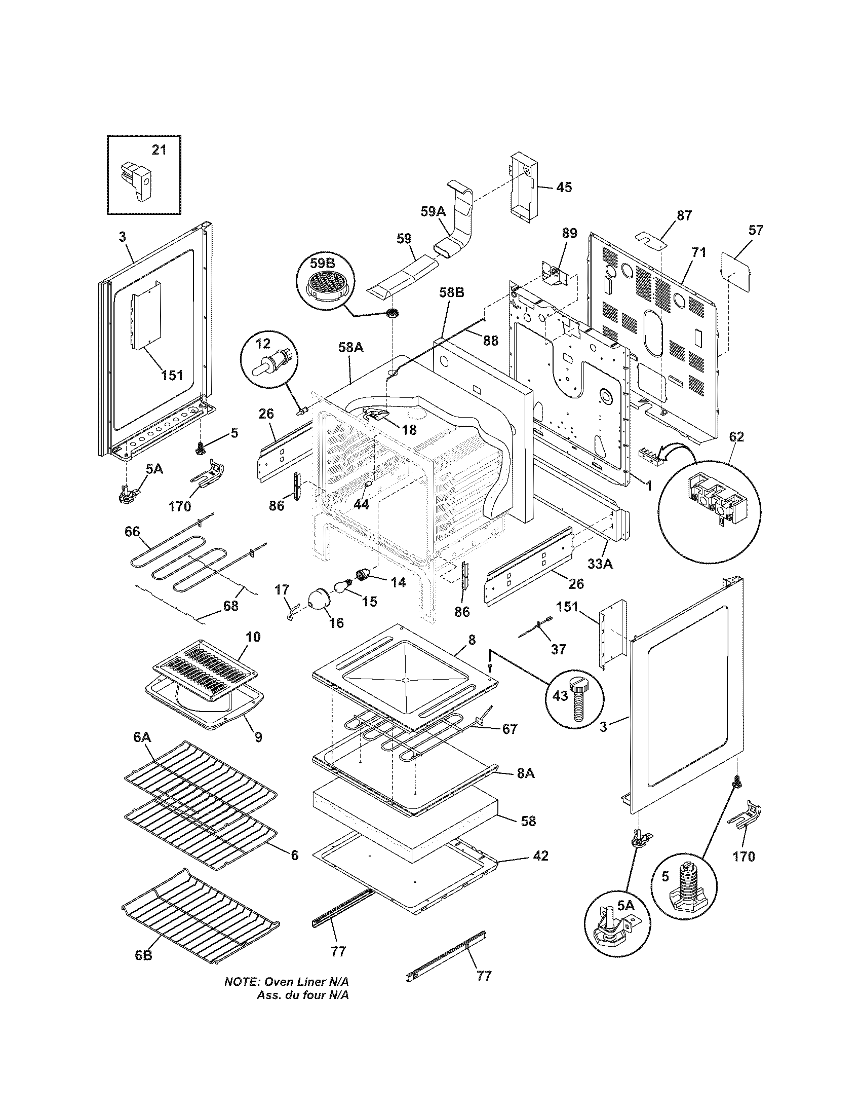 Kenmore 79096414403 body diagram