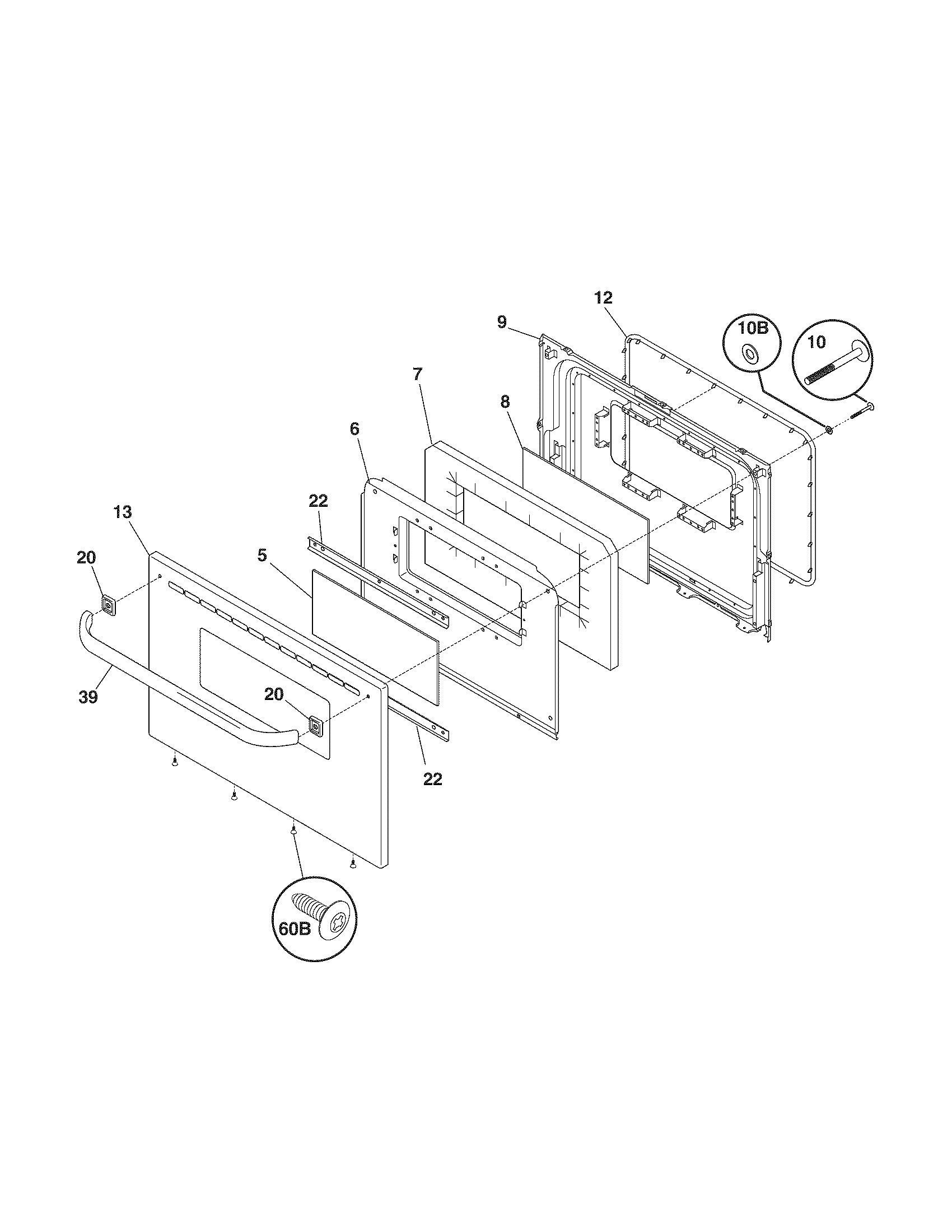 Kenmore 79095312305 door diagram