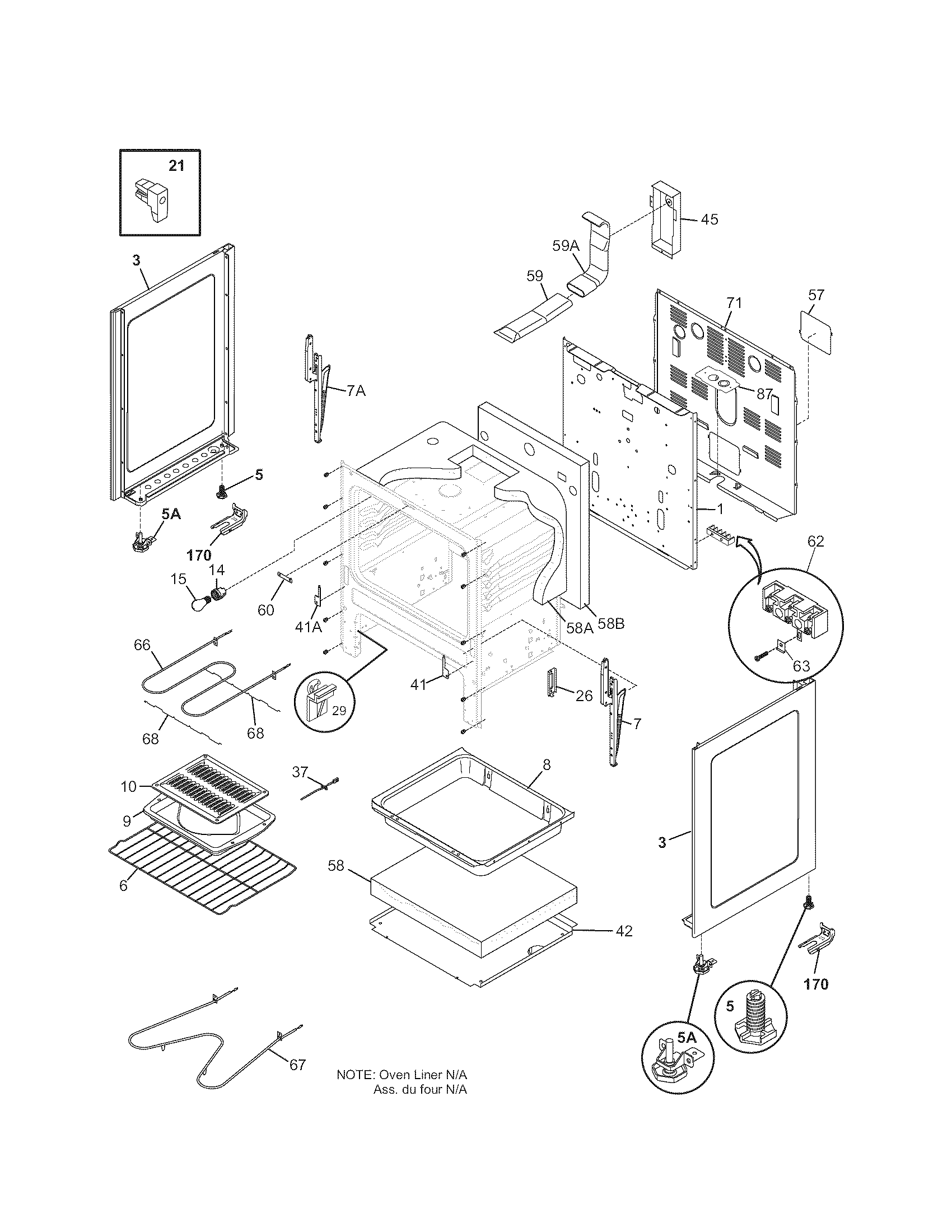 Kenmore 79095313305 body diagram