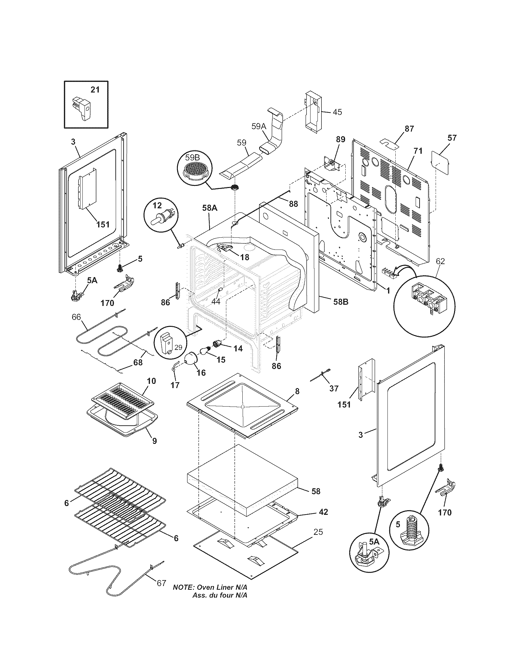 Kenmore 79096014401 body diagram