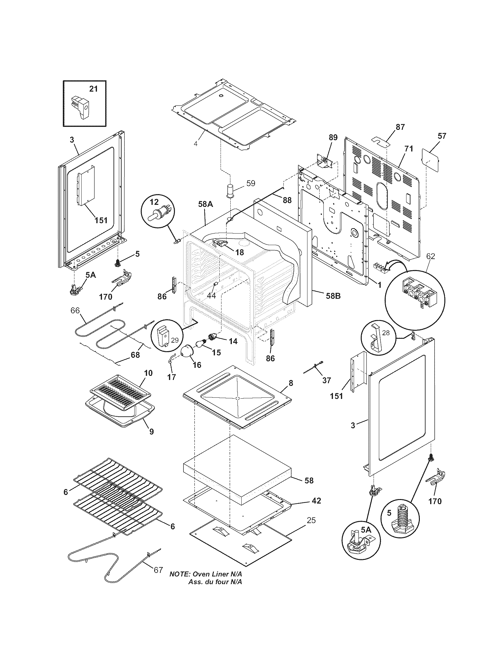 Kenmore 79090910401 body diagram