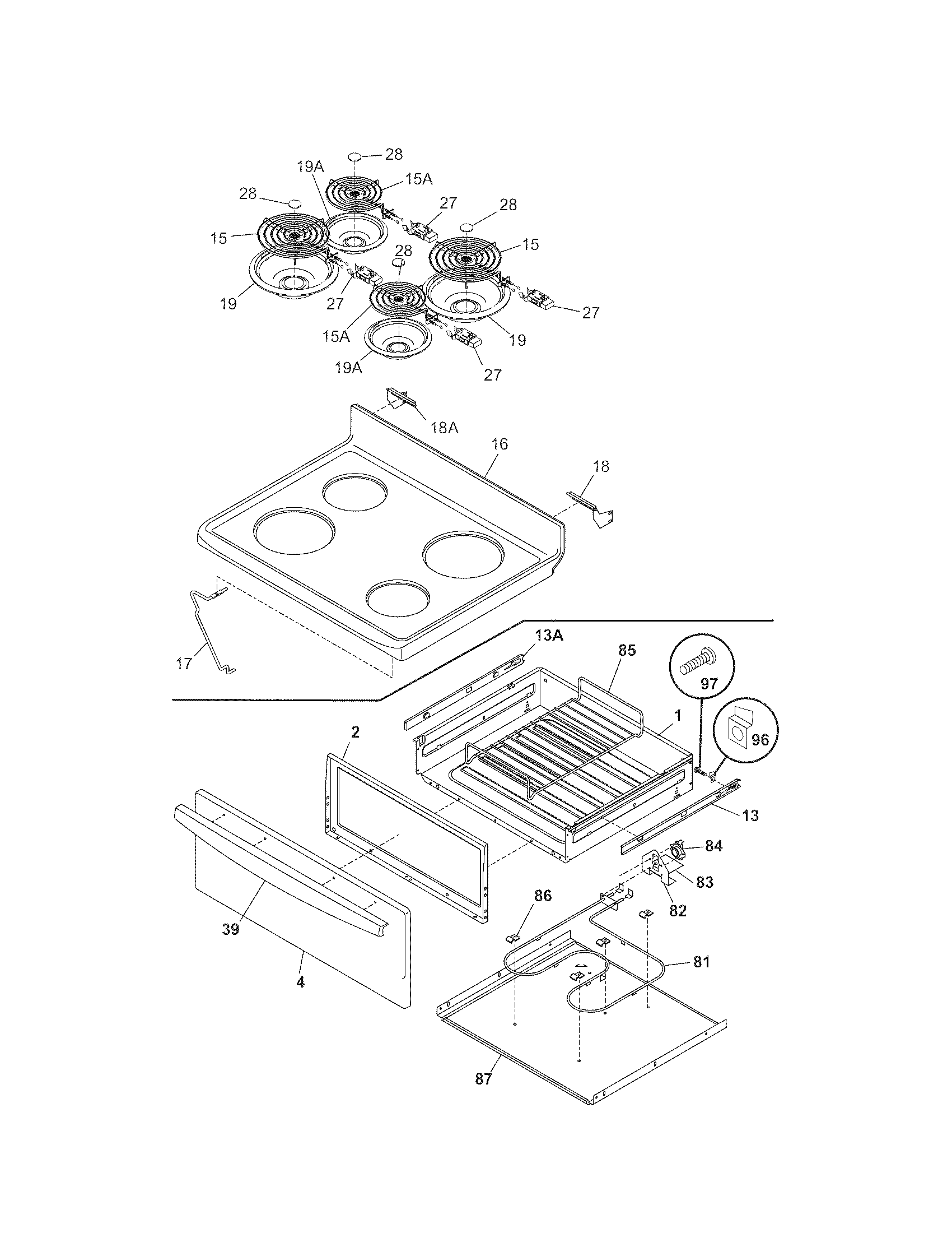 Kenmore 79094224404 top/drawer diagram