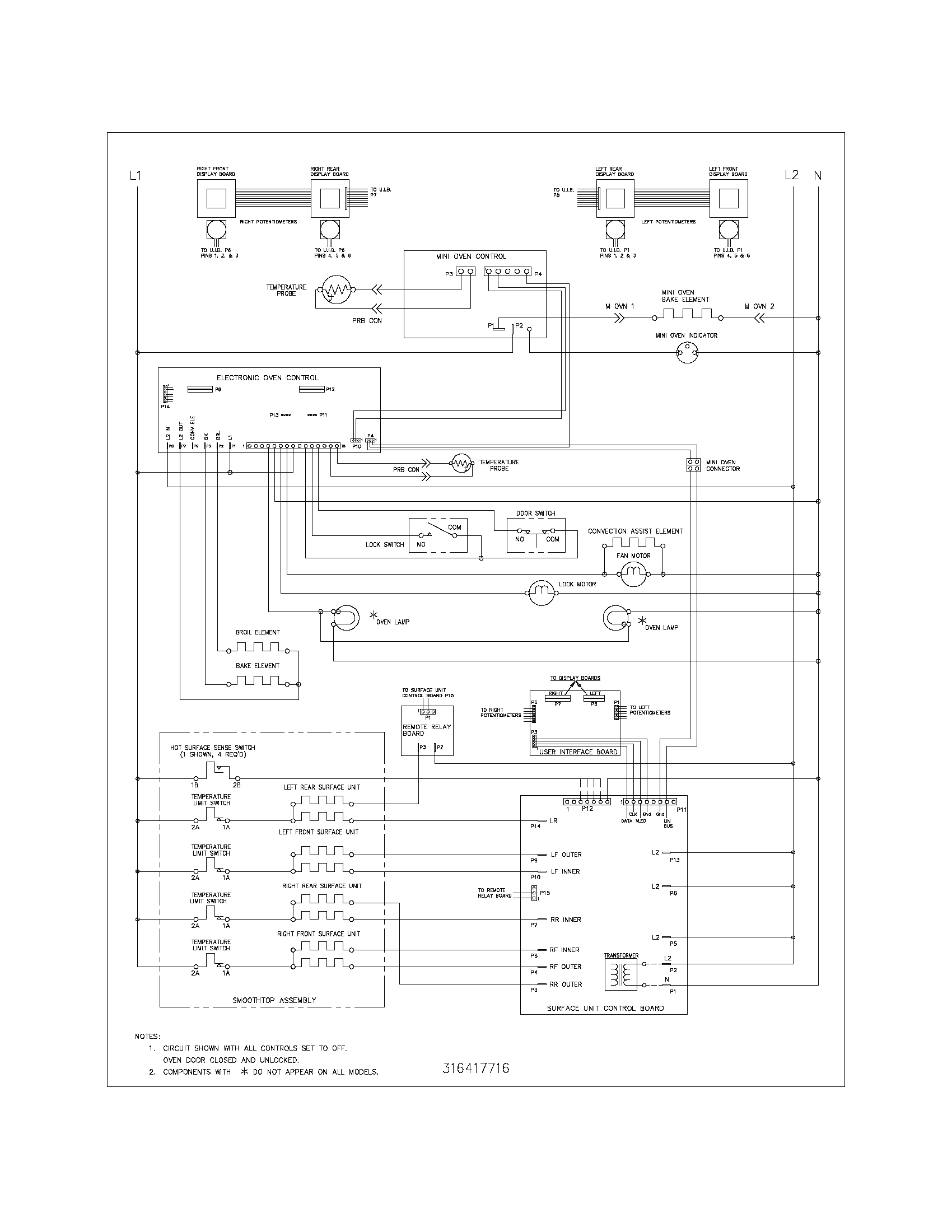 Frigidaire GLEFM397DQB wiring schematic diagram