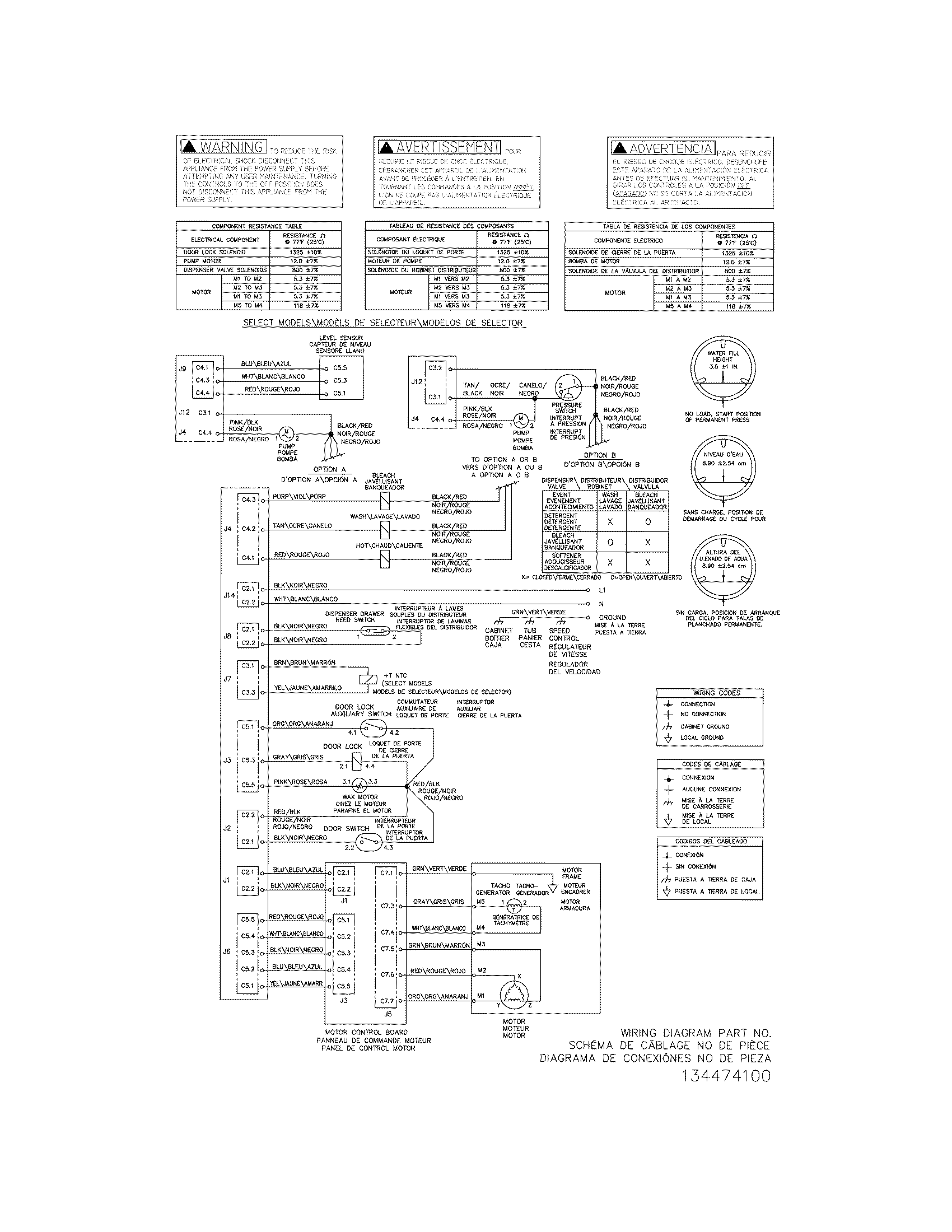Frigidaire LTF2940ES0 wiring diagram diagram