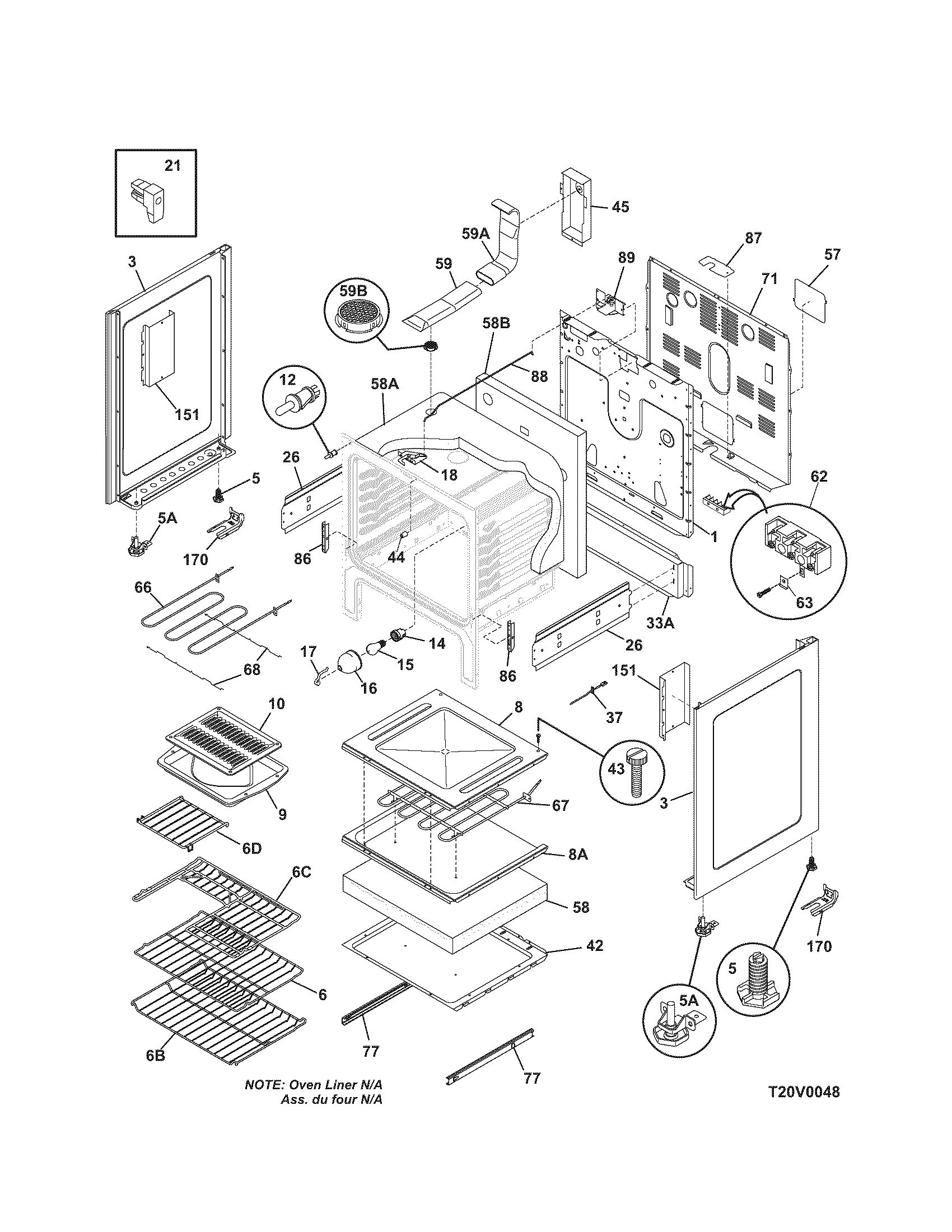 Kenmore 79096524403 body diagram