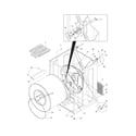 Frigidaire GLGQ442CES0 cabinet/drum diagram