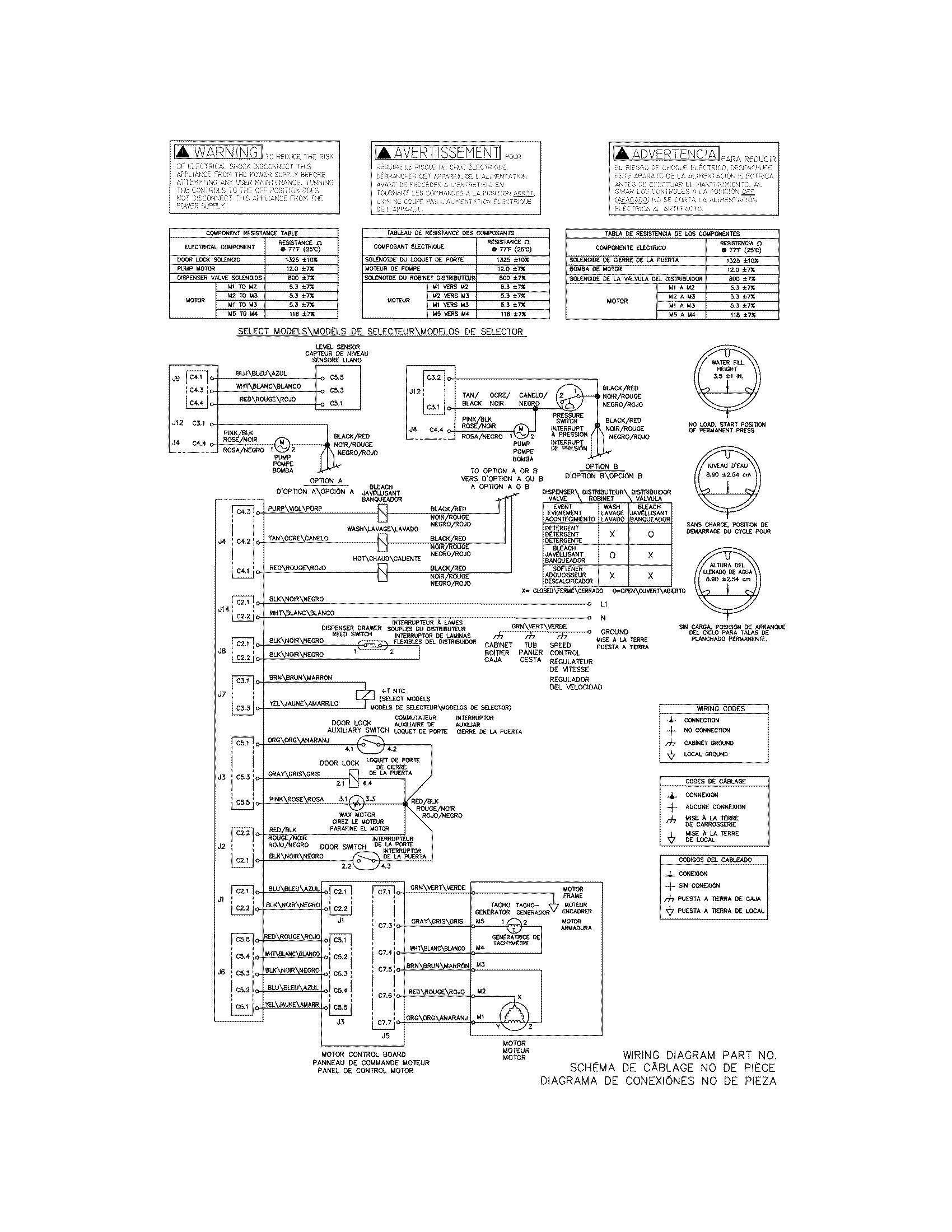 Frigidaire GLTF2940ES0 wiring diagram diagram