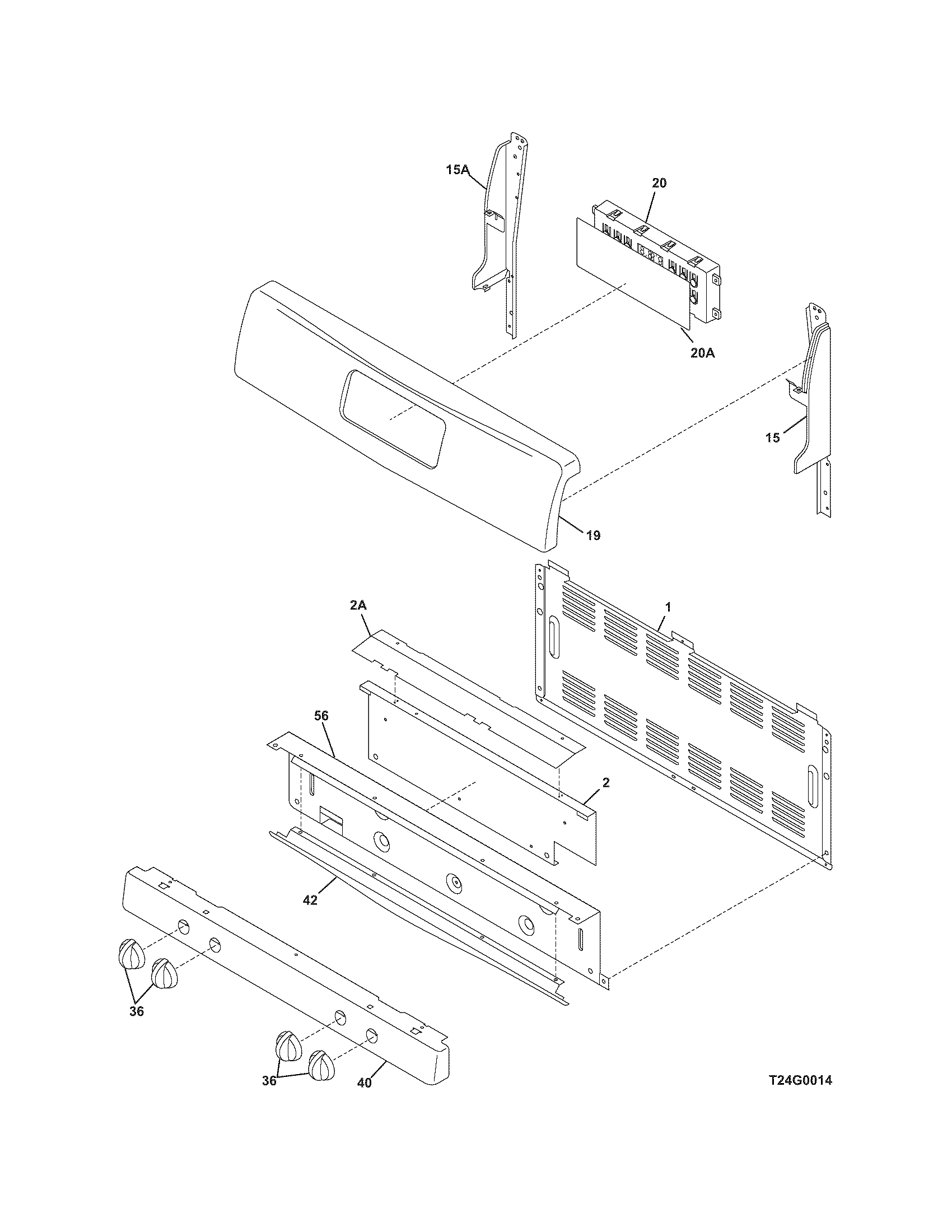 Frigidaire FGFB75DBC backguard diagram