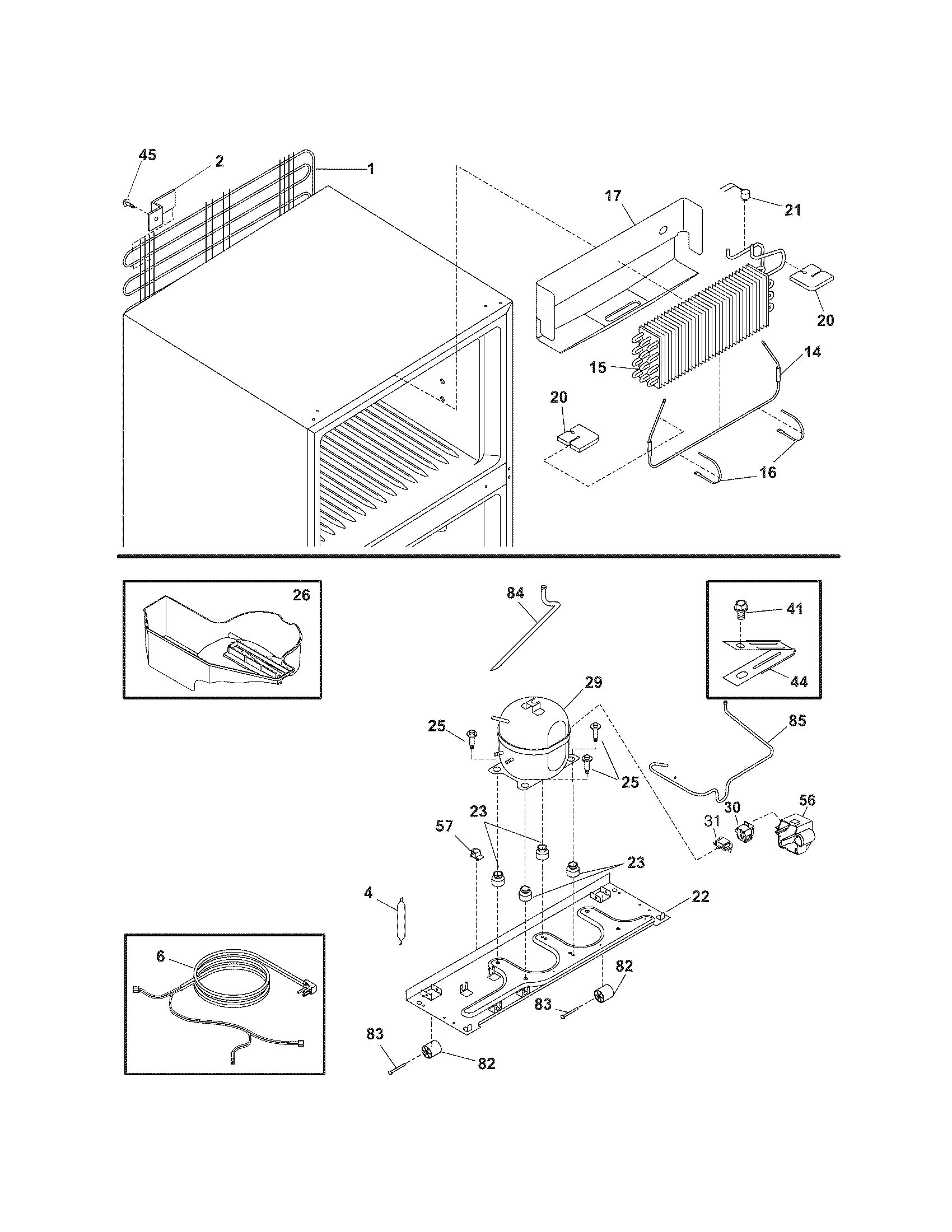 Kenmore 25364843404 system diagram