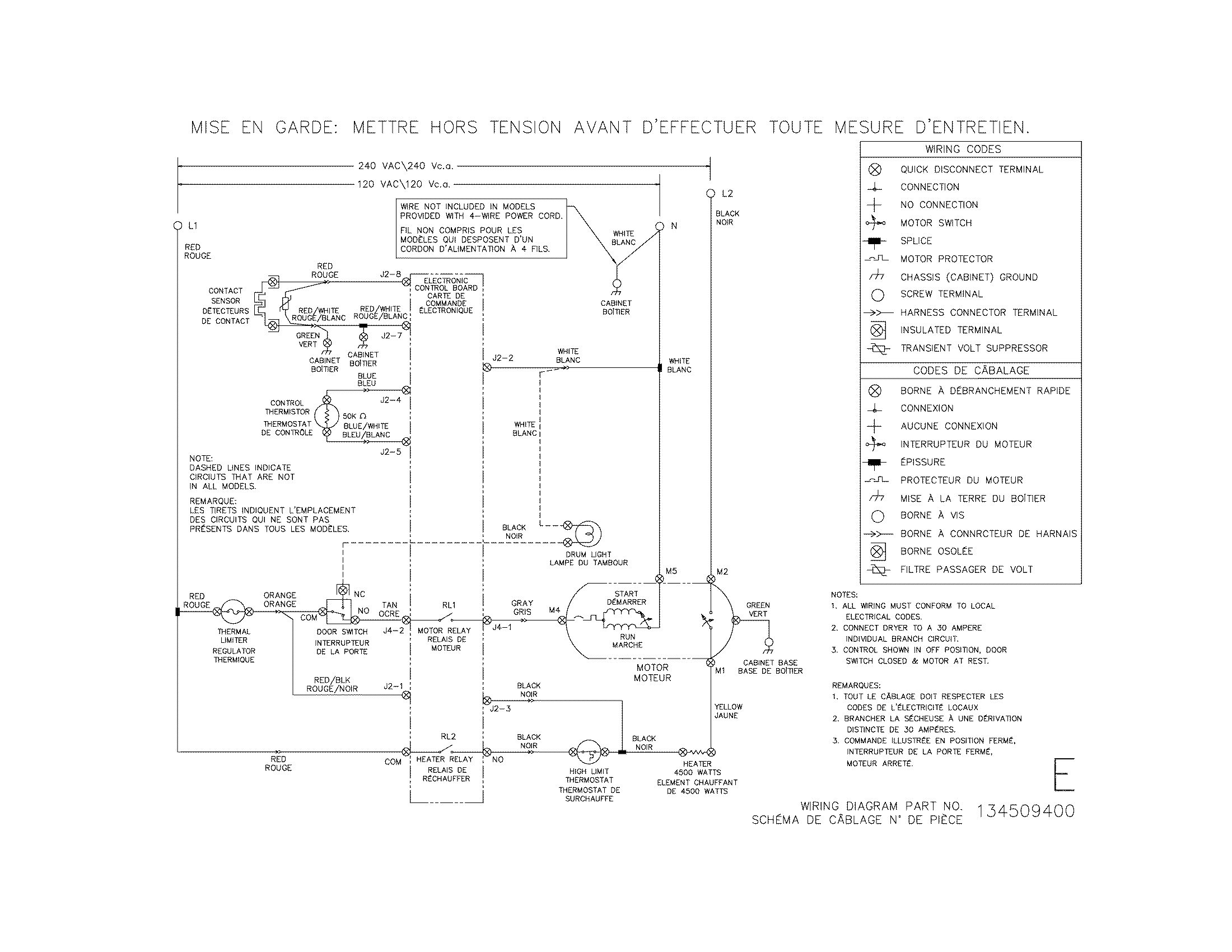 Frigidaire GLEQ2152ES0 wiring diagram diagram
