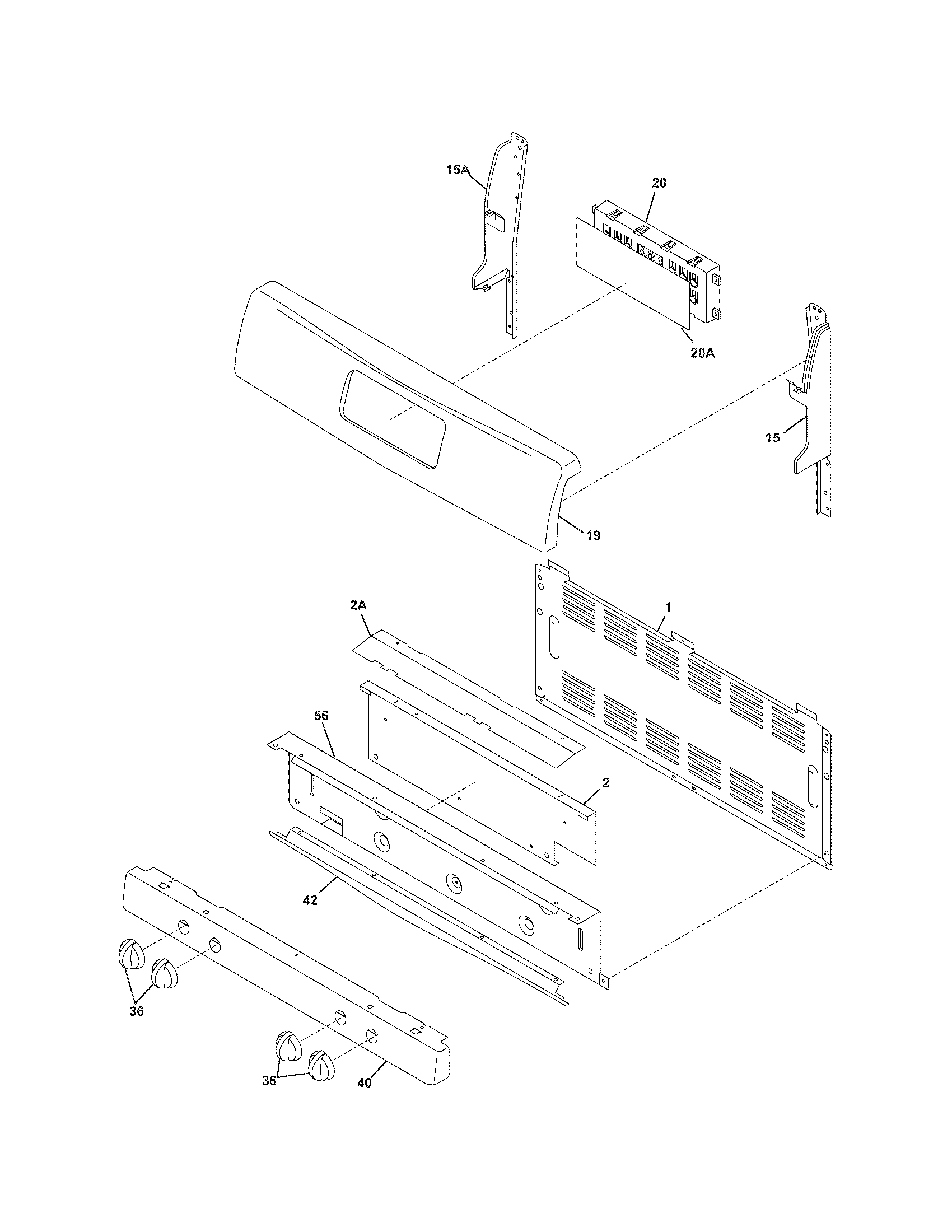 Frigidaire GLGF382DQC backguard diagram