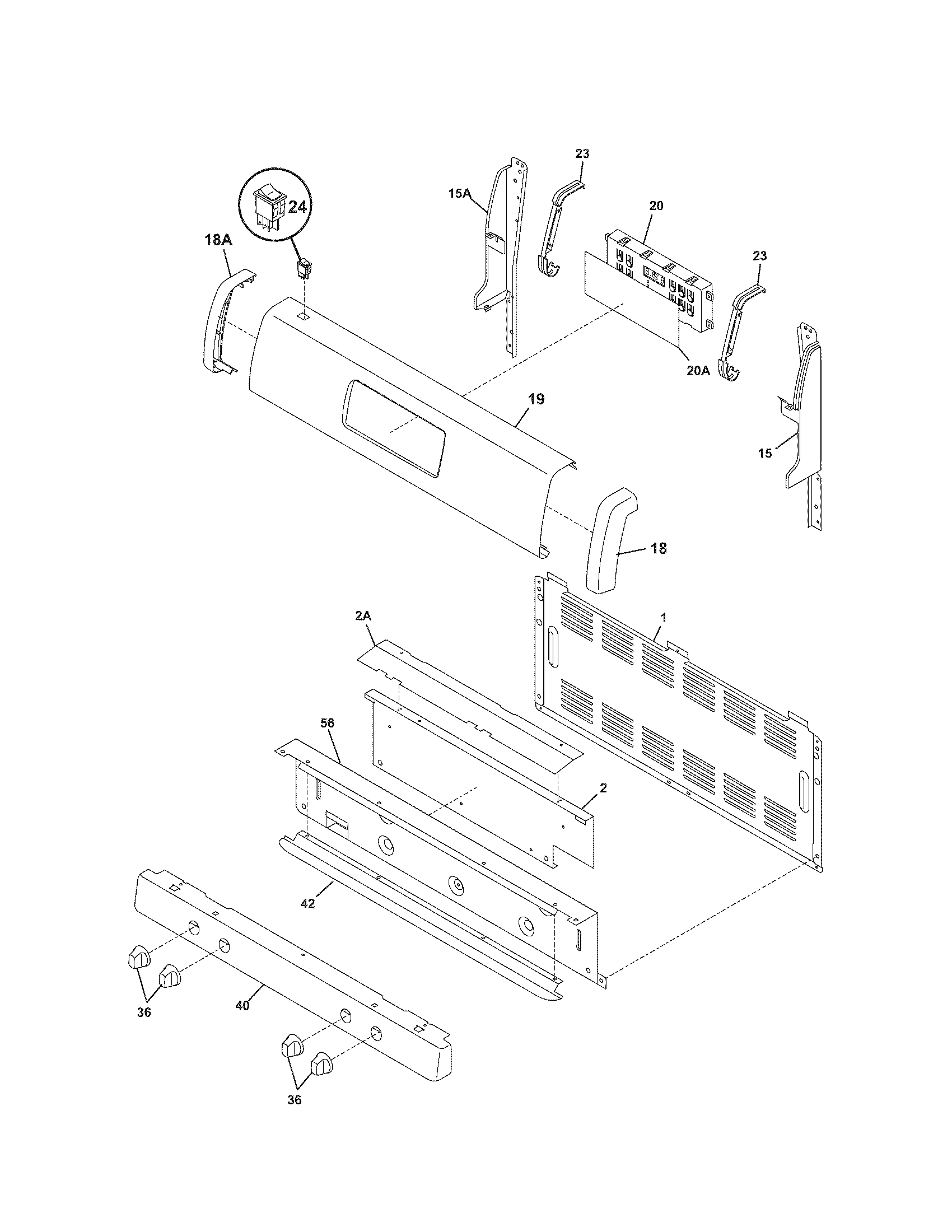 Kenmore 79078511401 backguard diagram