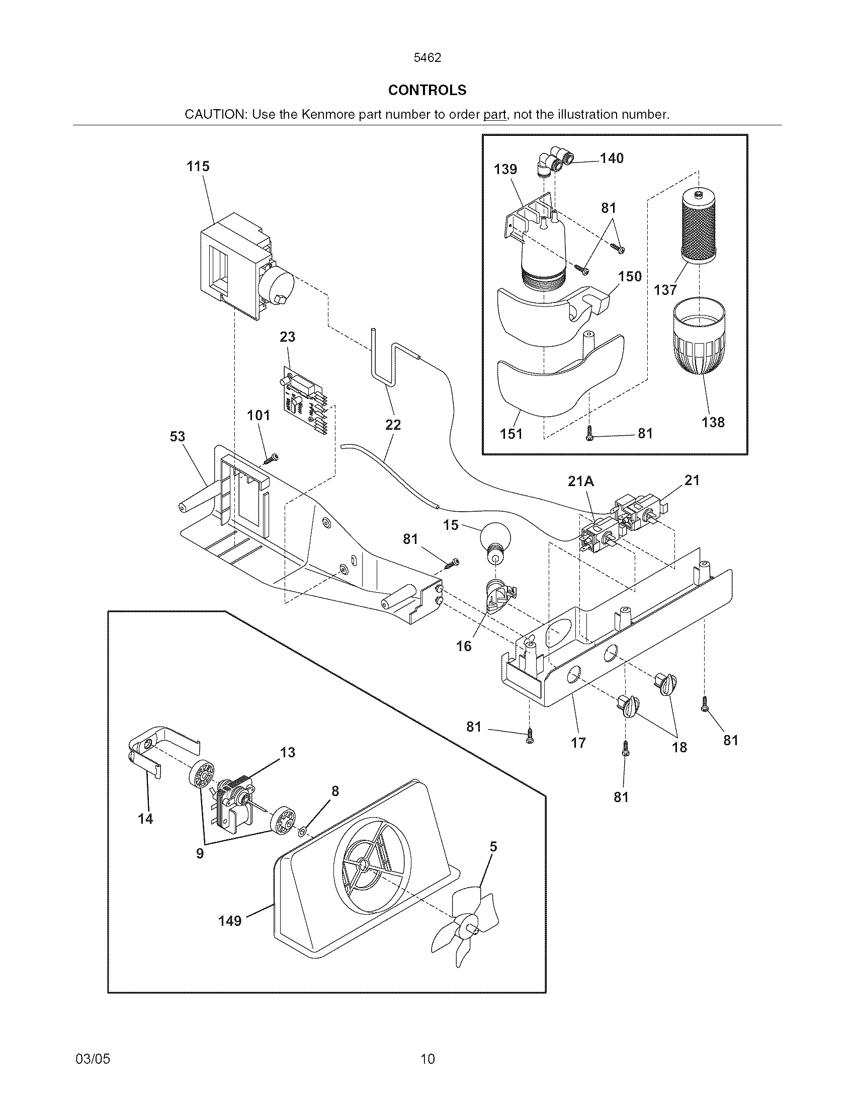 Kenmore 25354622407 controls diagram