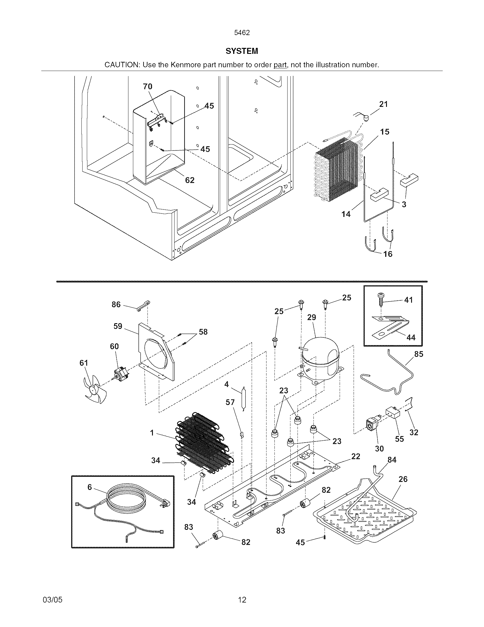 Kenmore 25354622407 system diagram