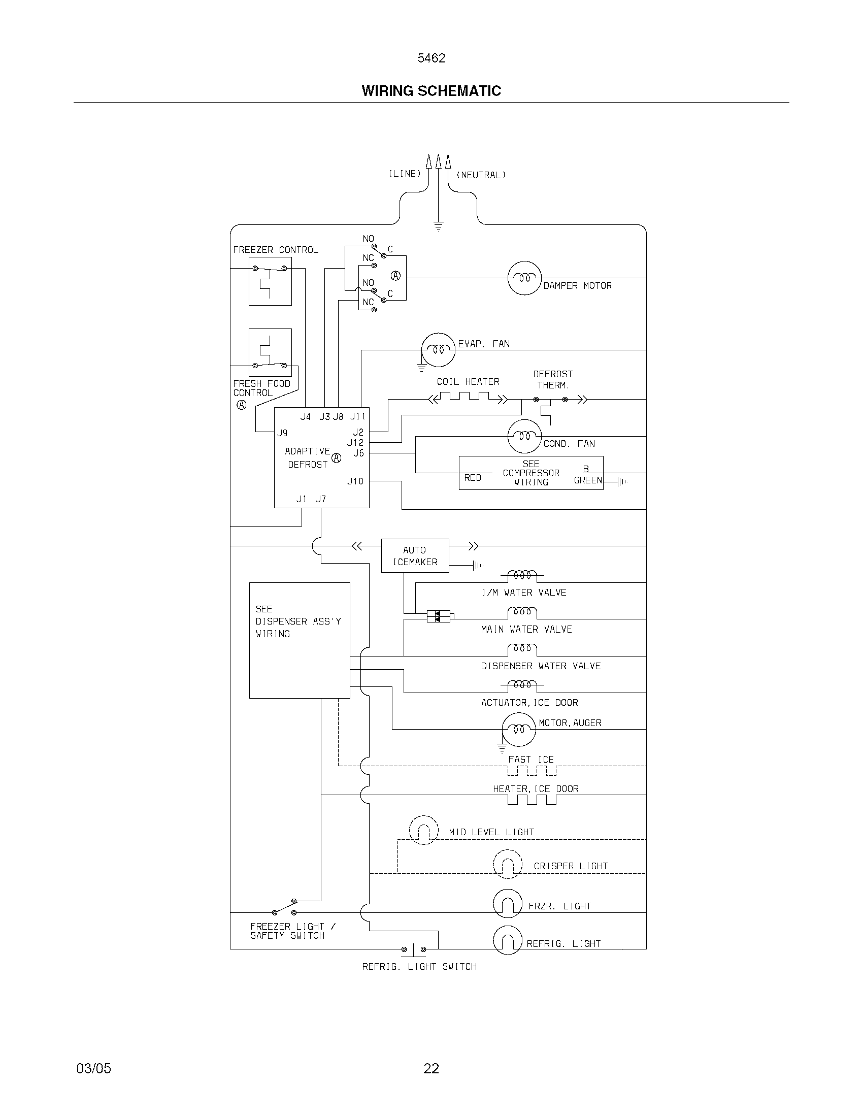 Kenmore 25354622407 wiring schematic diagram