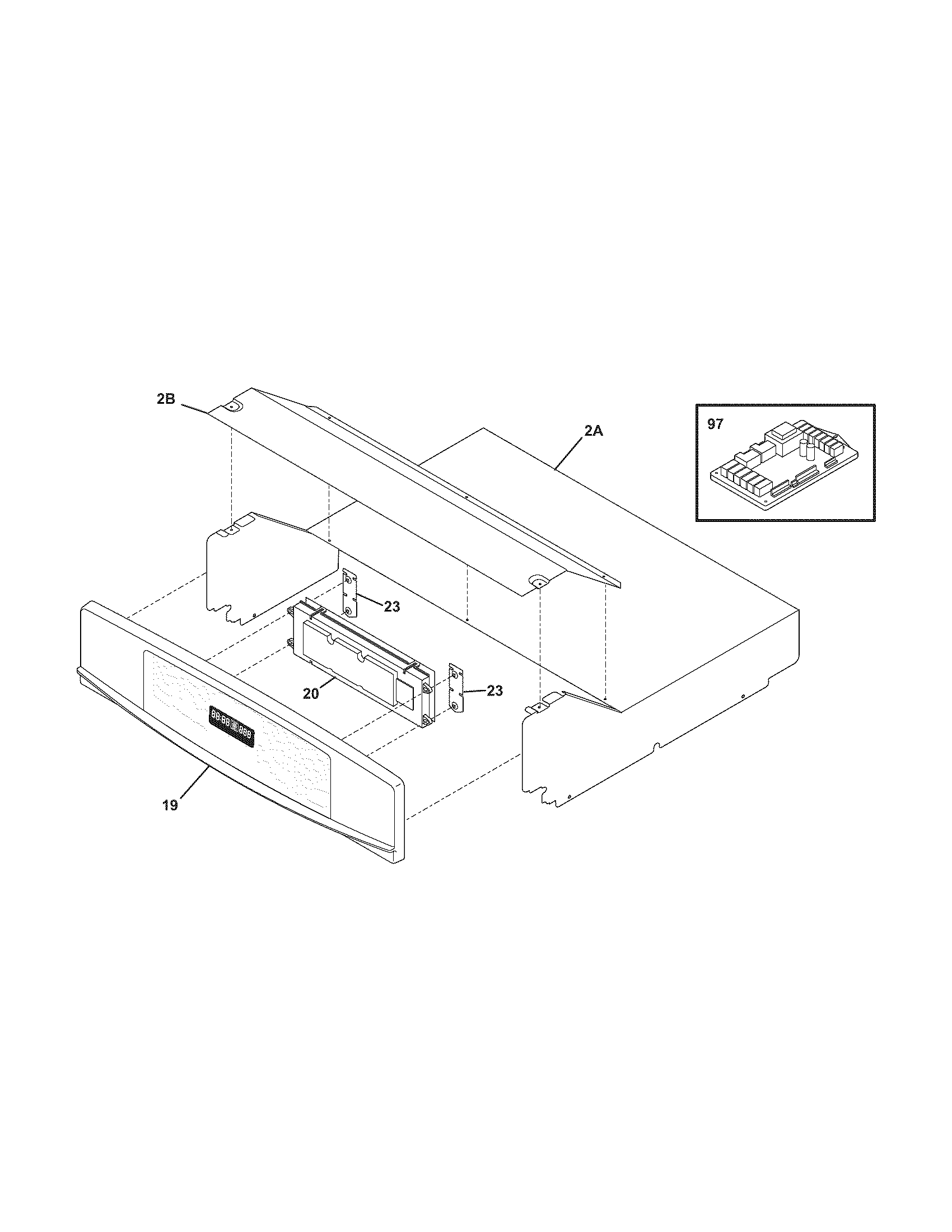 Kenmore 79047732401 control panel diagram