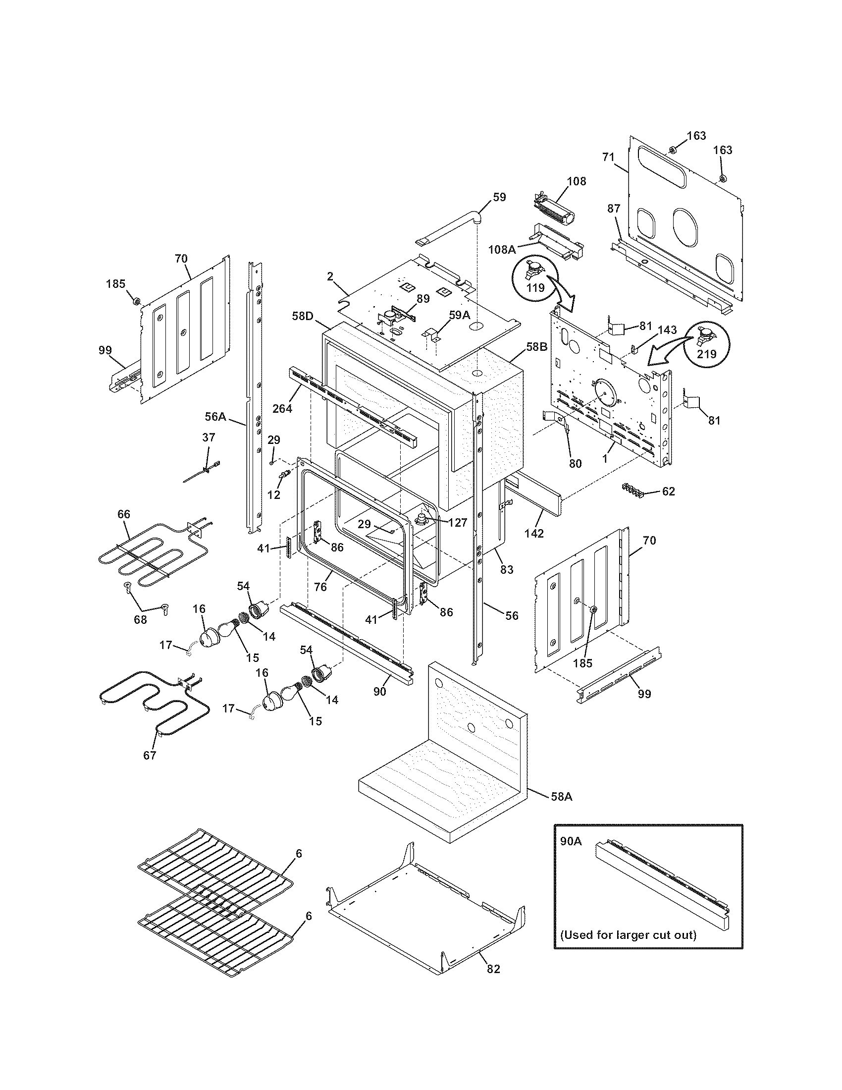 Kenmore 79047773401 lower oven diagram