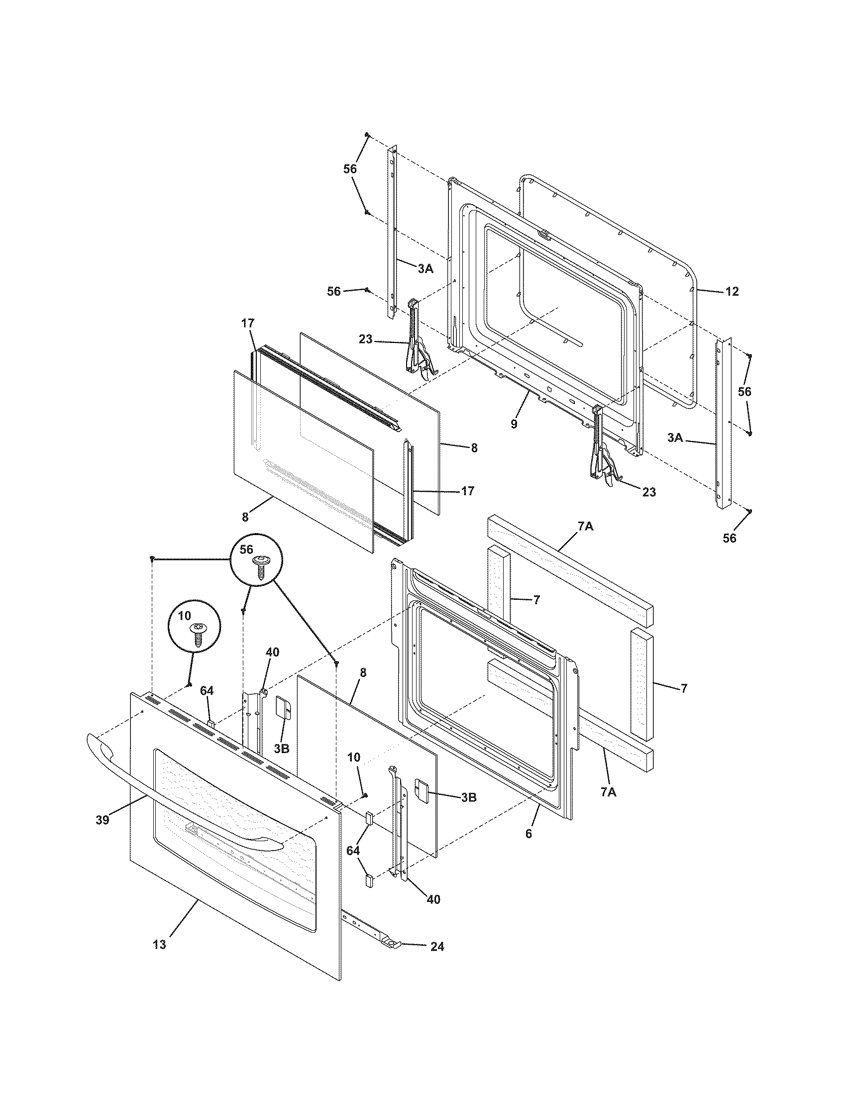 Kenmore 79047773401 doors diagram