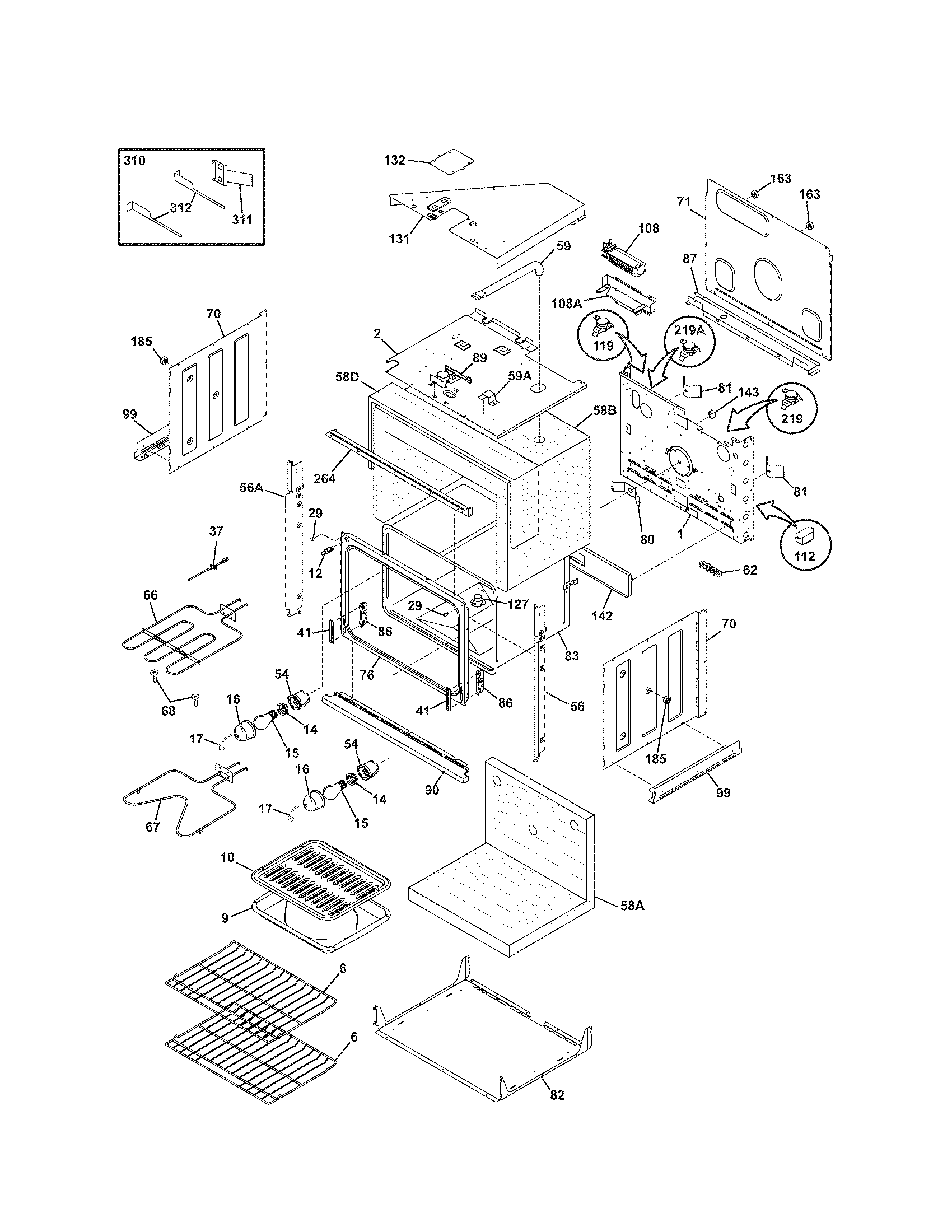 Kenmore 79047789401 body diagram