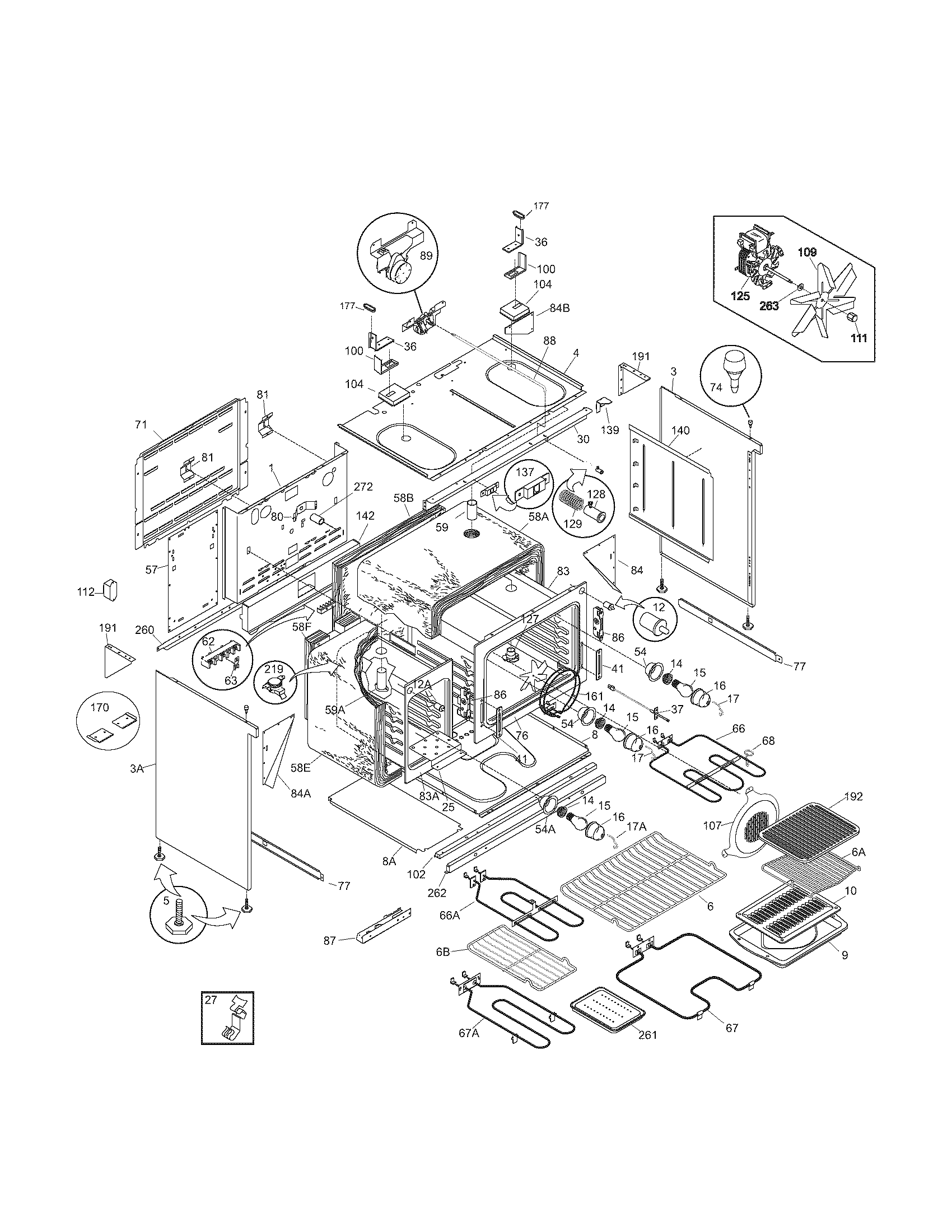 Kenmore Elite 79099513303 body diagram