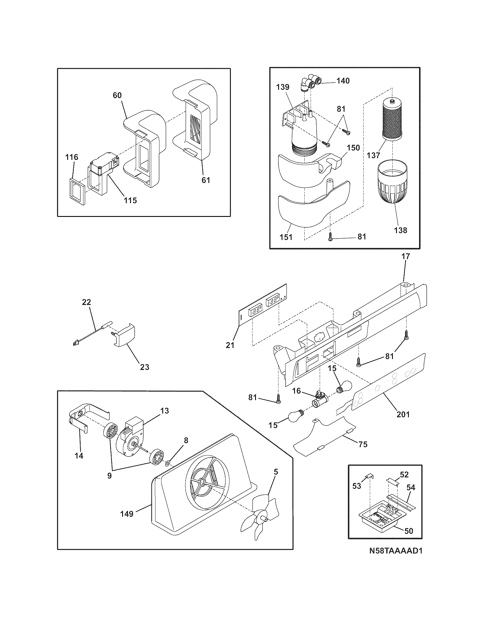 Frigidaire FSC23R5DSB5 controls diagram