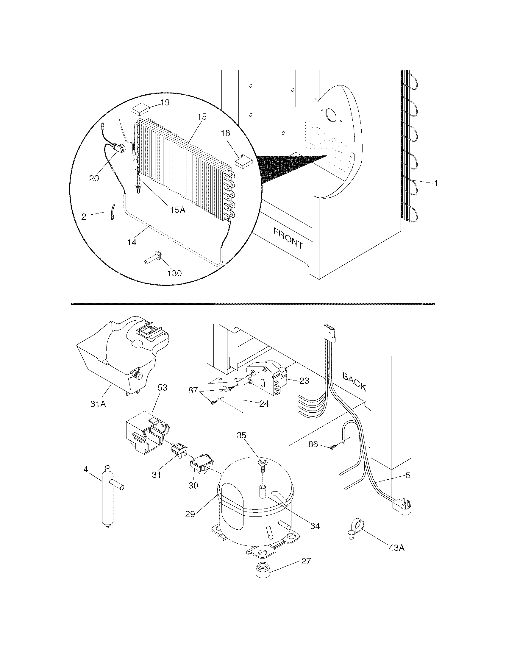 Frigidaire FFU1152DW3 system diagram