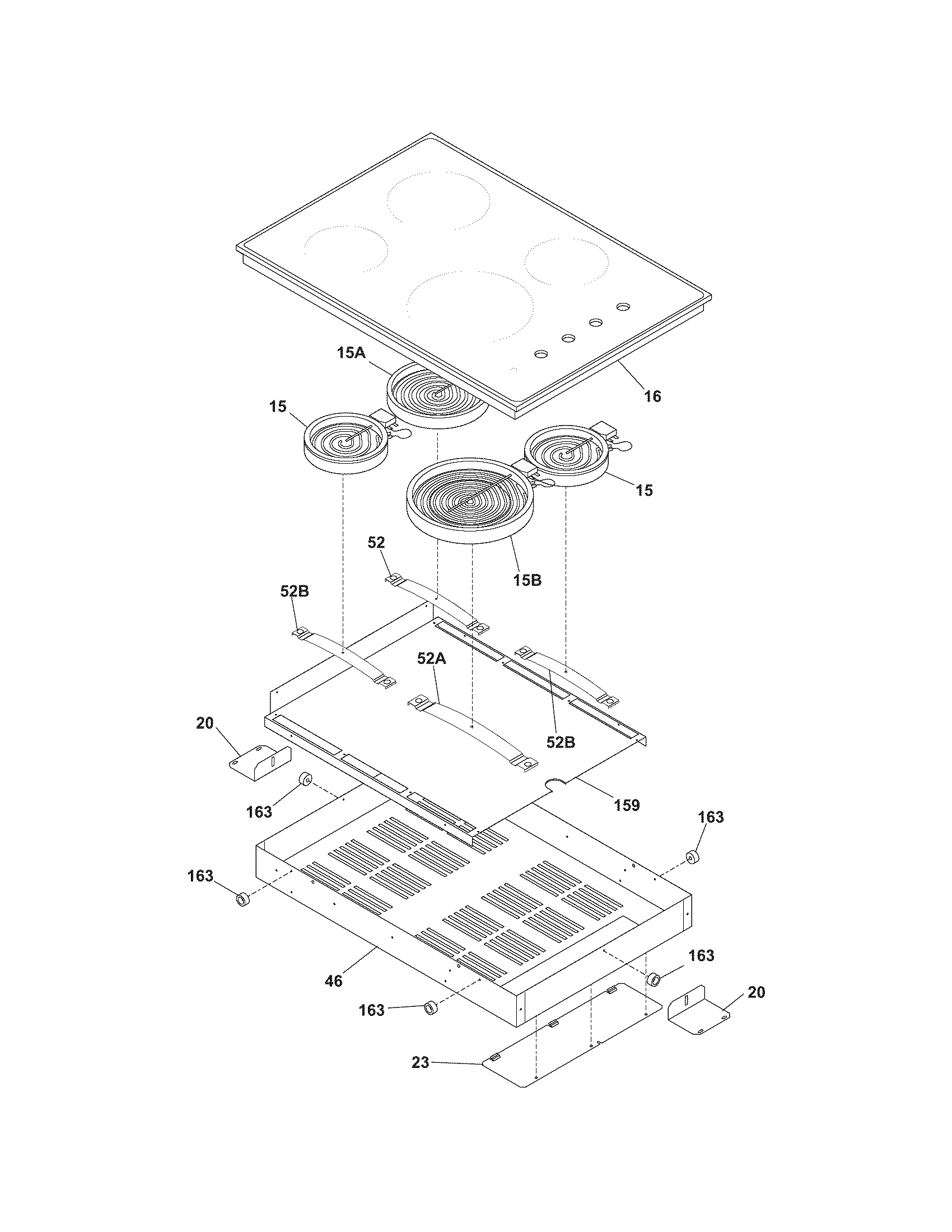 Frigidaire FEC30S6ABE maintop diagram