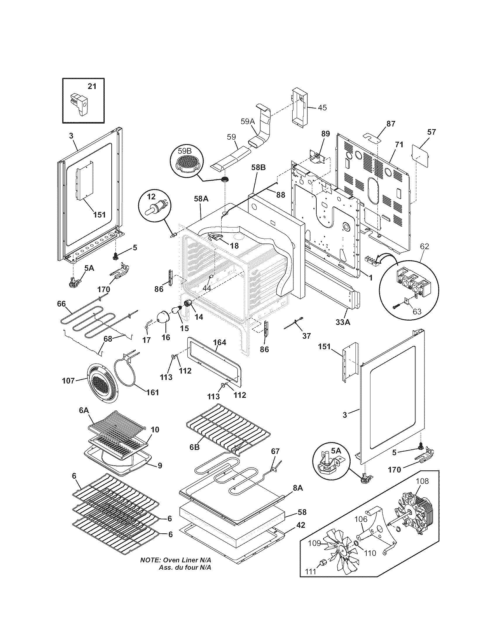 Kenmore 79092313307 body diagram
