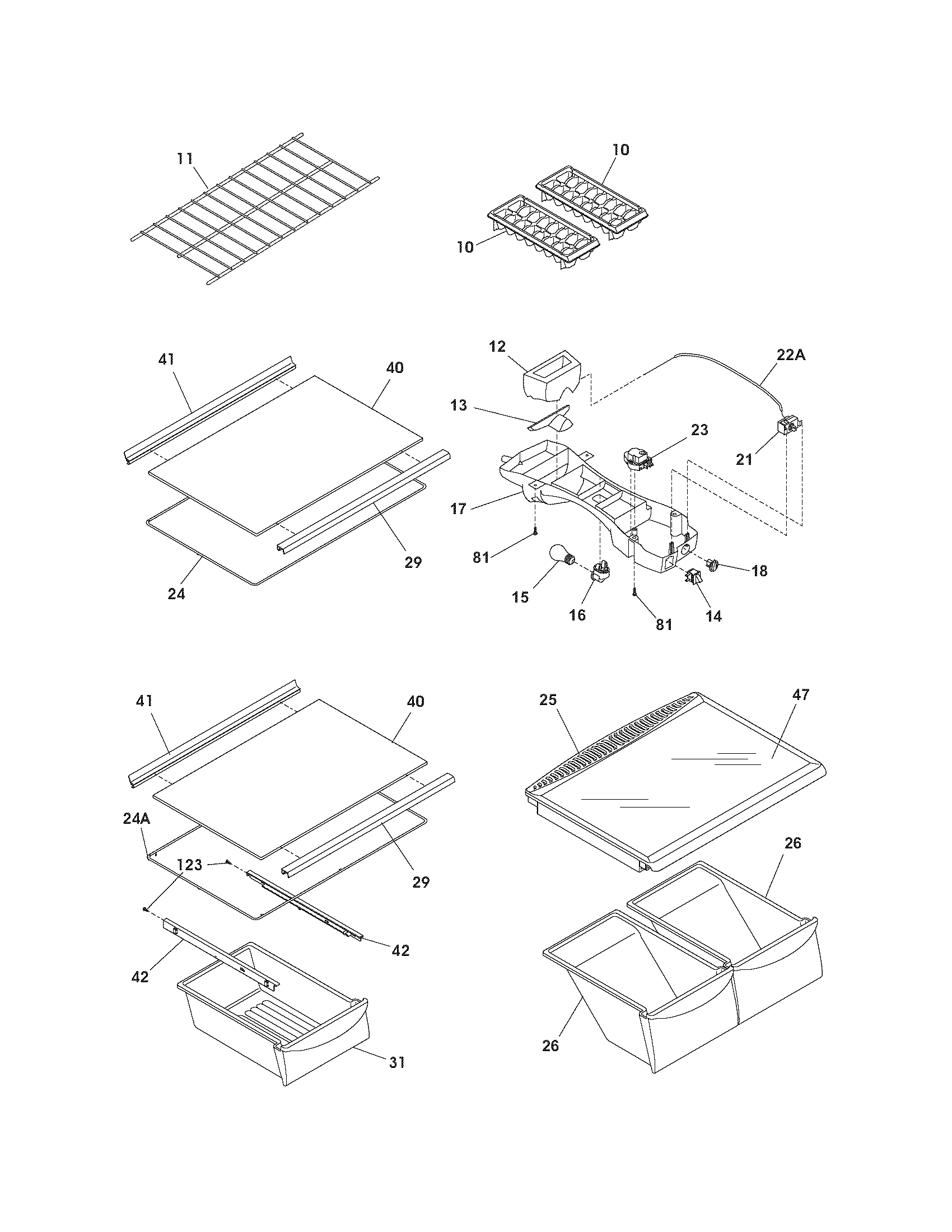 Gibson GRT21G3CW4 shelves diagram
