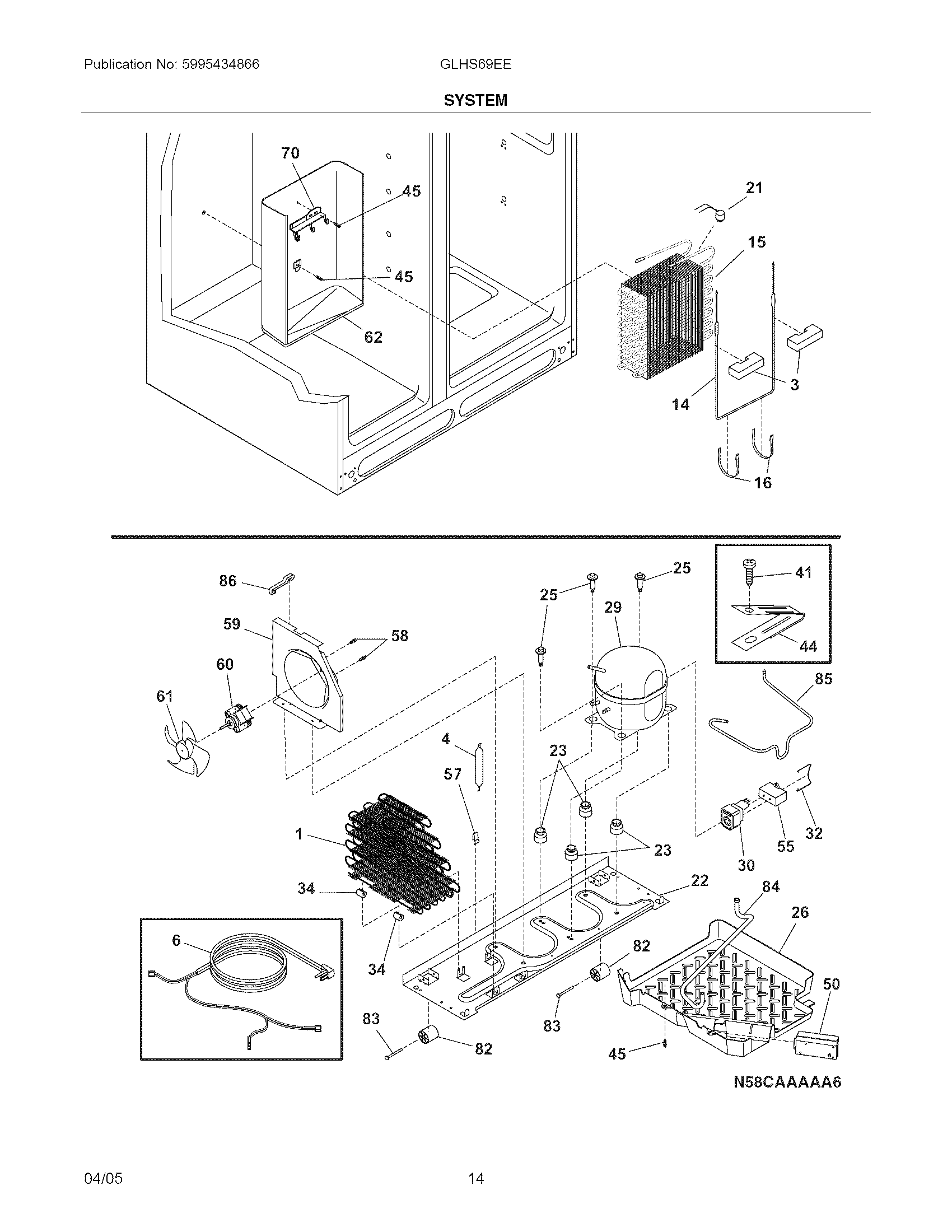 Frigidaire GLHS69EEPB1 system diagram