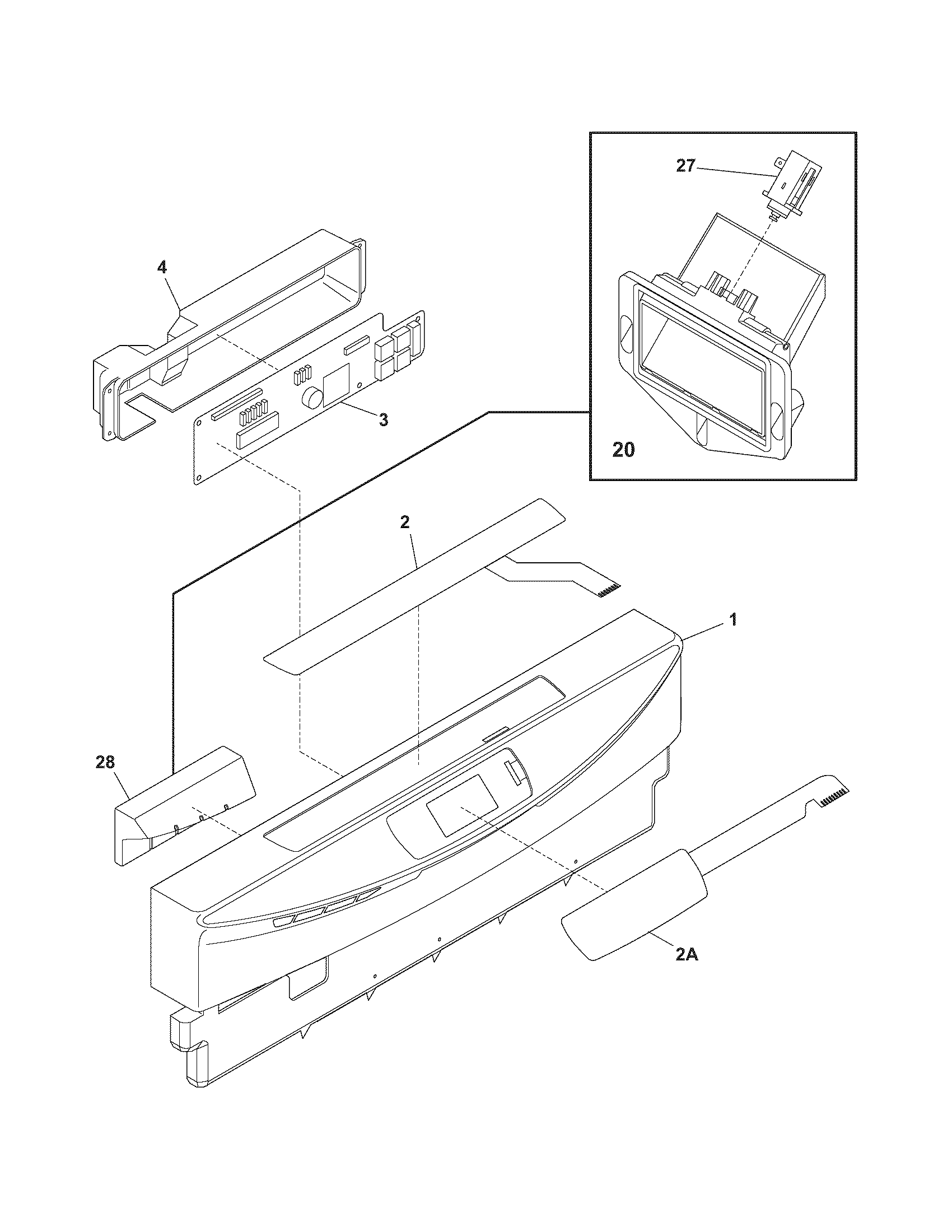 Frigidaire PLD3465REC0 control panel diagram