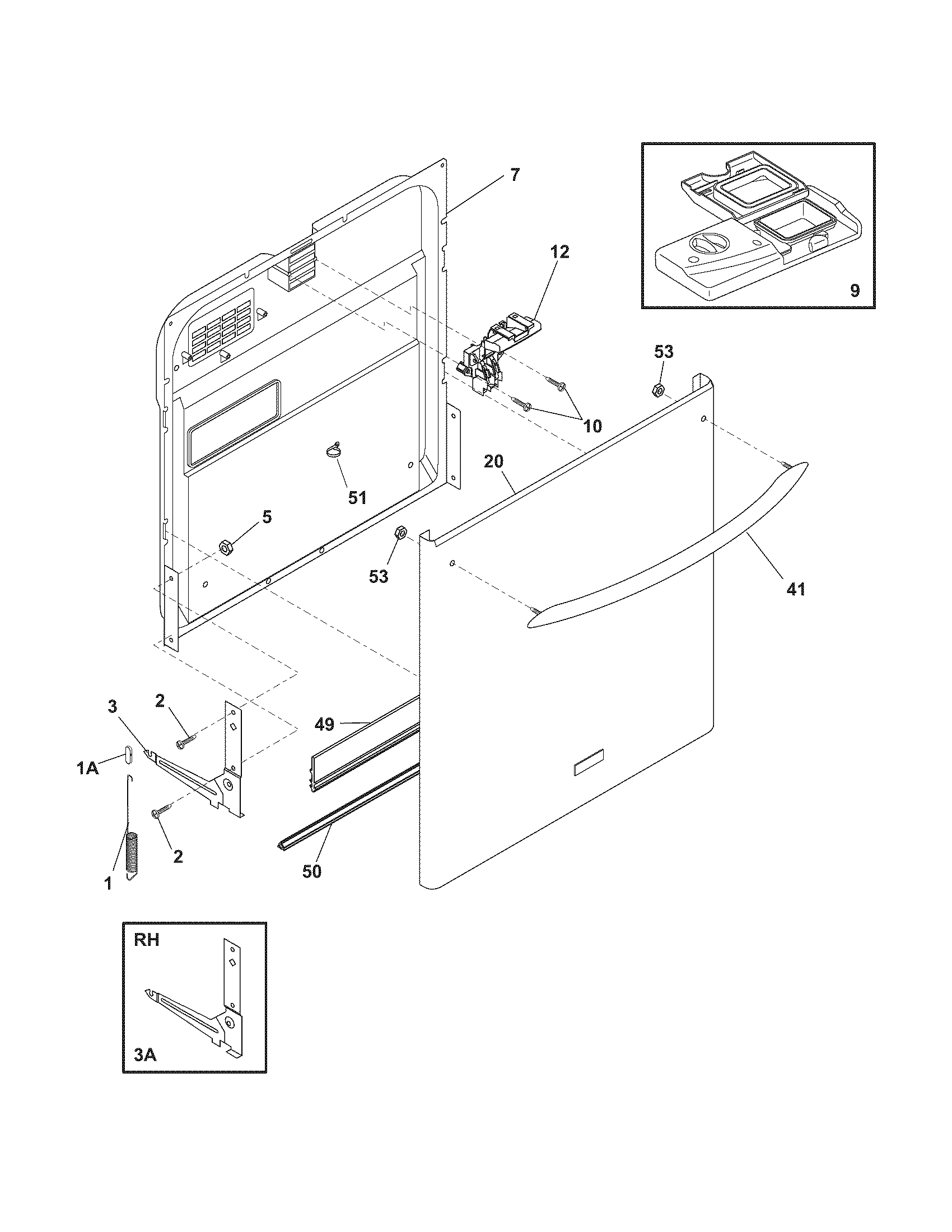 Frigidaire PLD3465REC0 door diagram