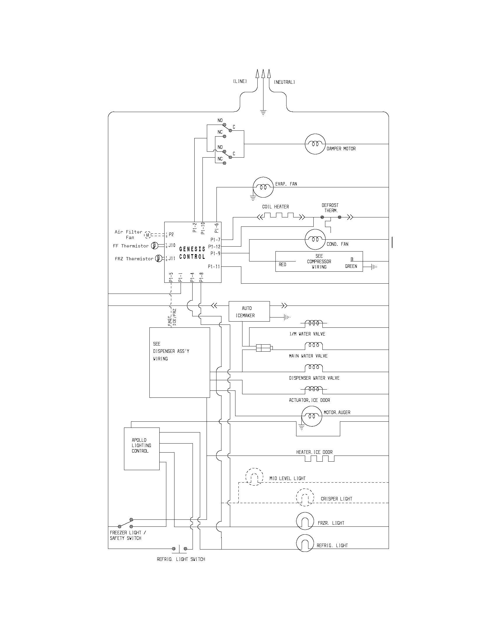 Frigidaire PLHS69EESS1 wiring schematic diagram