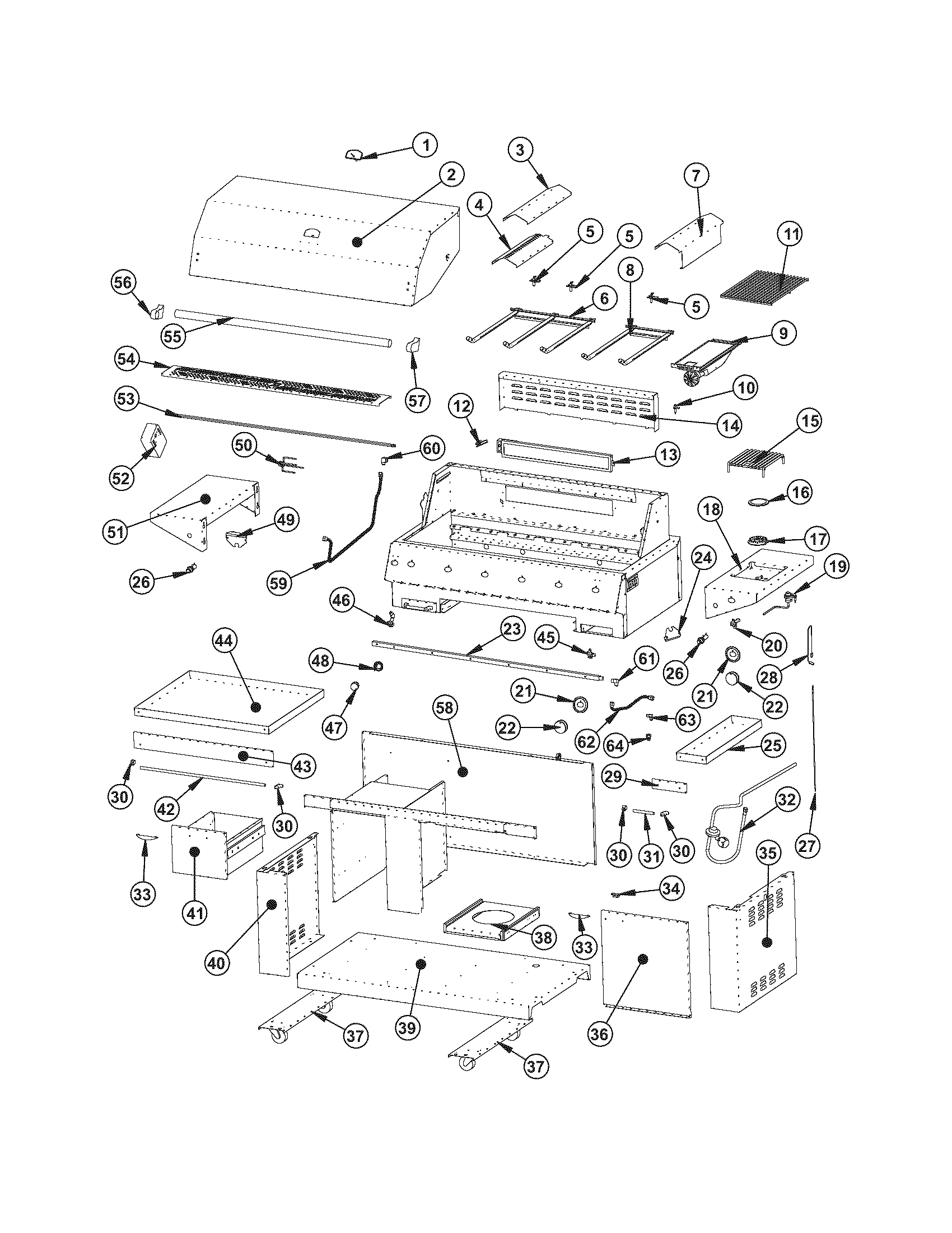 Electrolux E51LK60ESS recommended spare parts diagram