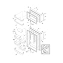 Frigidaire PLHT19WEK7 door diagram