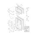 Frigidaire GLRT188WDB1 door diagram