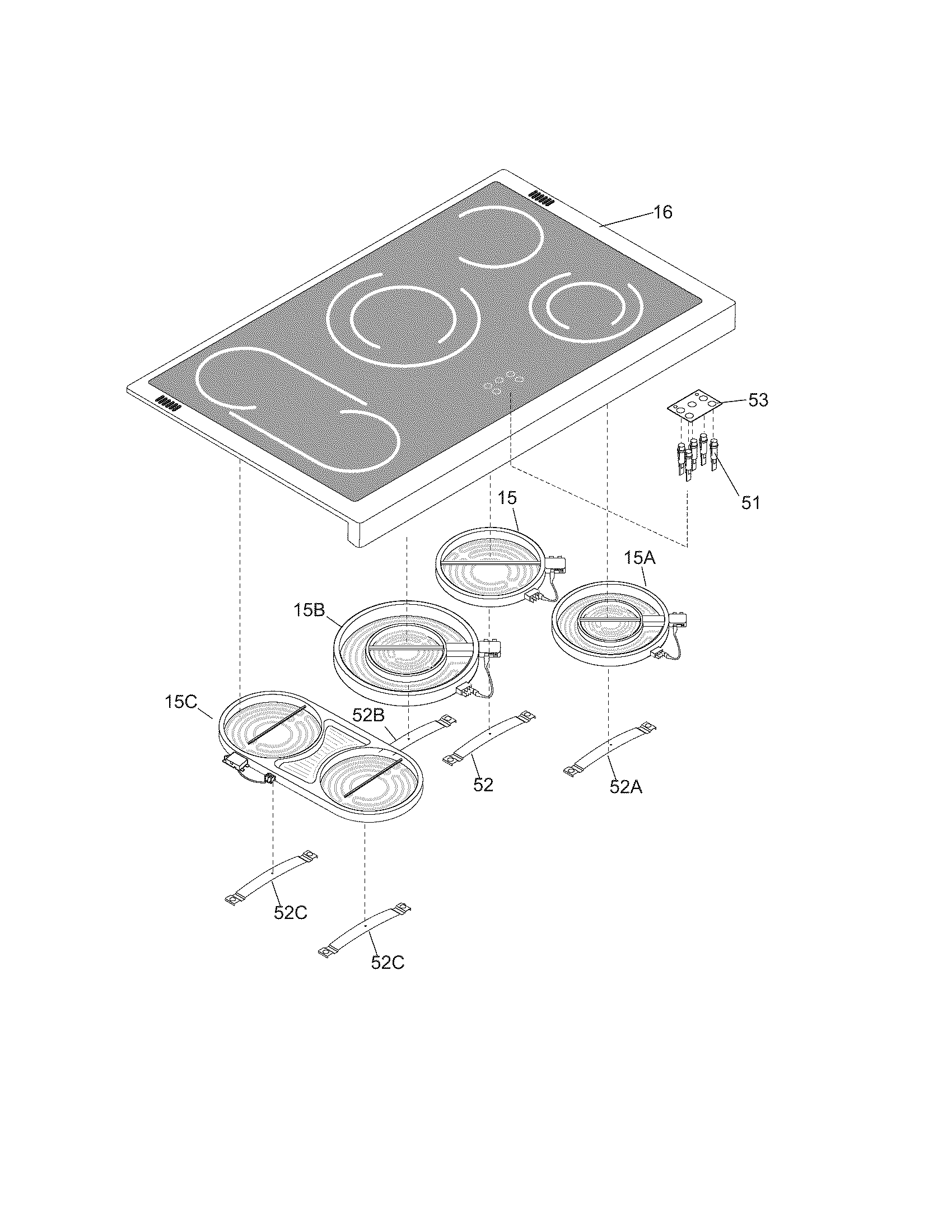 Kenmore Elite 79099513304 maintop diagram