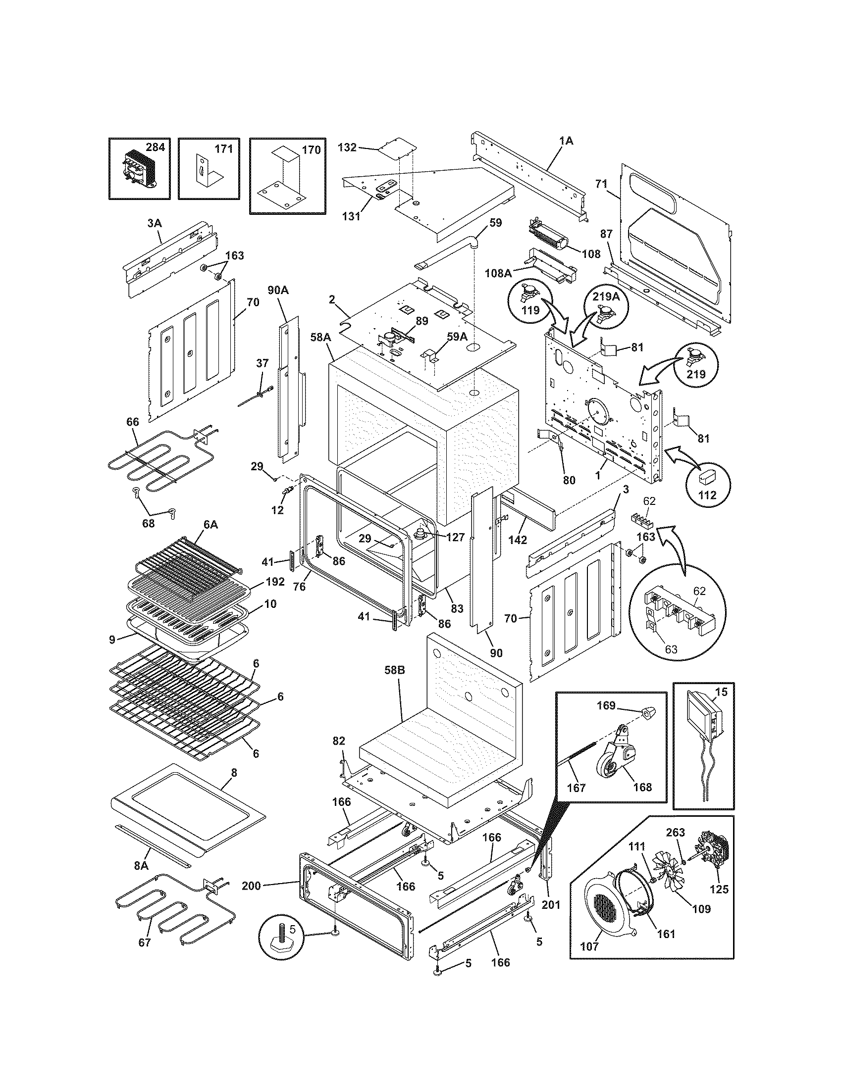 Kenmore Elite 79046602500 body diagram