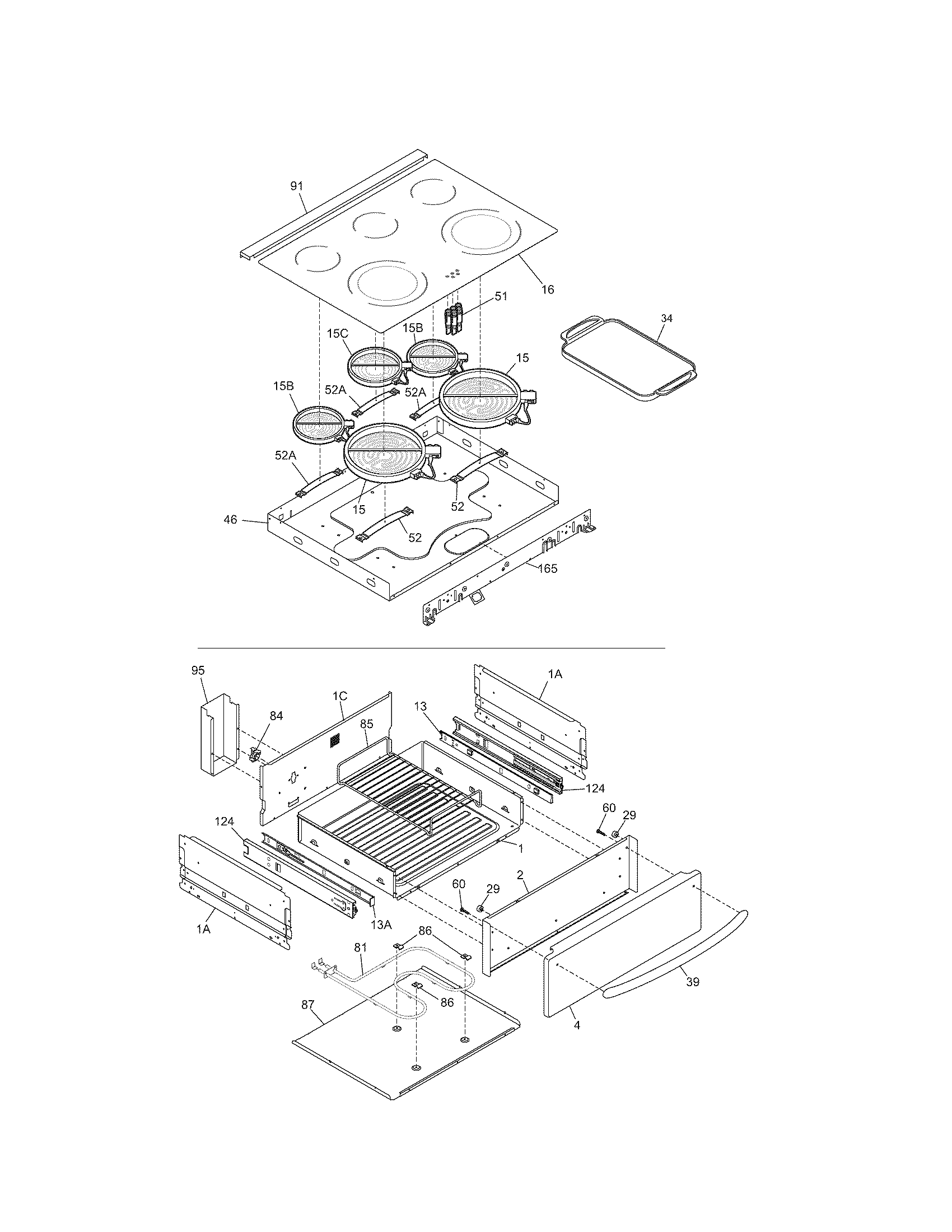 Kenmore Elite 79046602500 top/drawer diagram